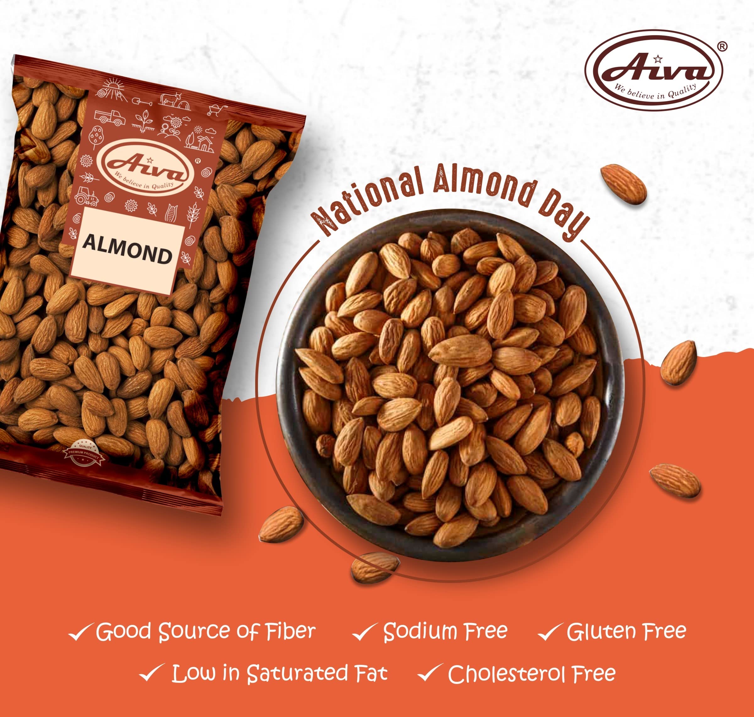 Premium Raw Shelled Almonds 10 lbs Bulk Pack (2-Pack) by Its Delish - Healthy Snacks, Baking & Cooking Ingredients for Keto, Vegan & Gluten-Free Diets