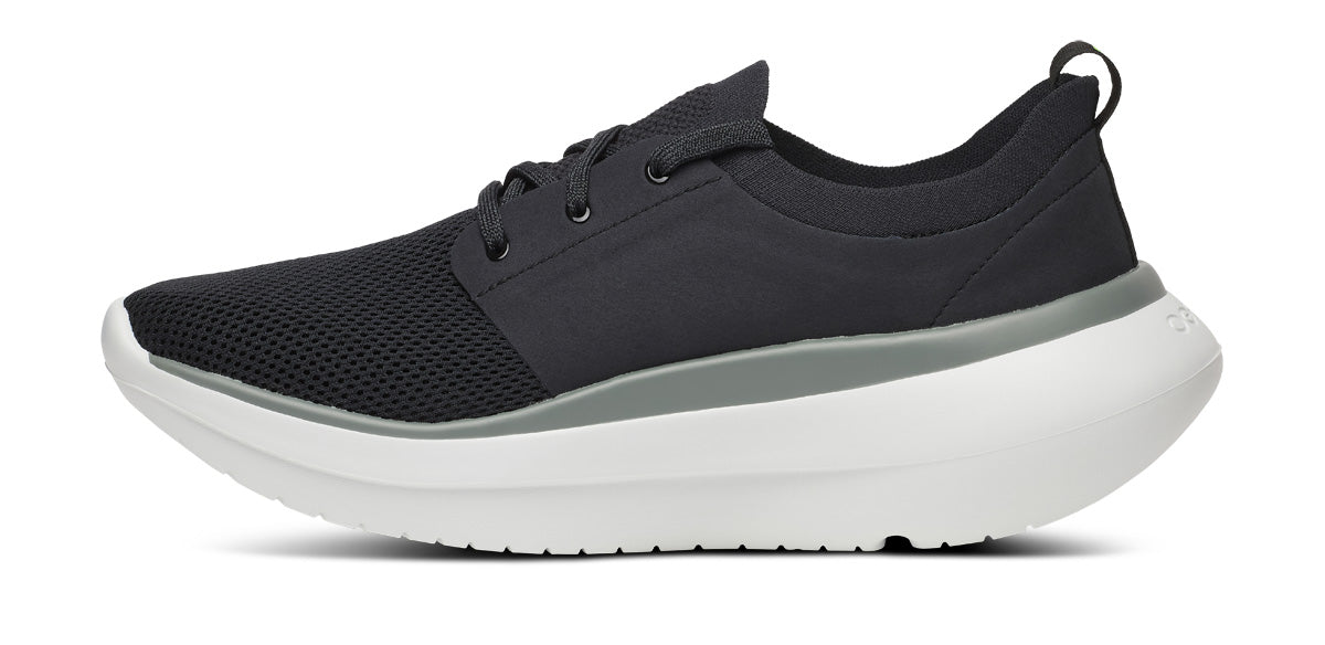 Men's OOmy Stride Running Shoes - White & Black | Lightweight Athletic Sneakers for Jogging, Gym & Casual Wear