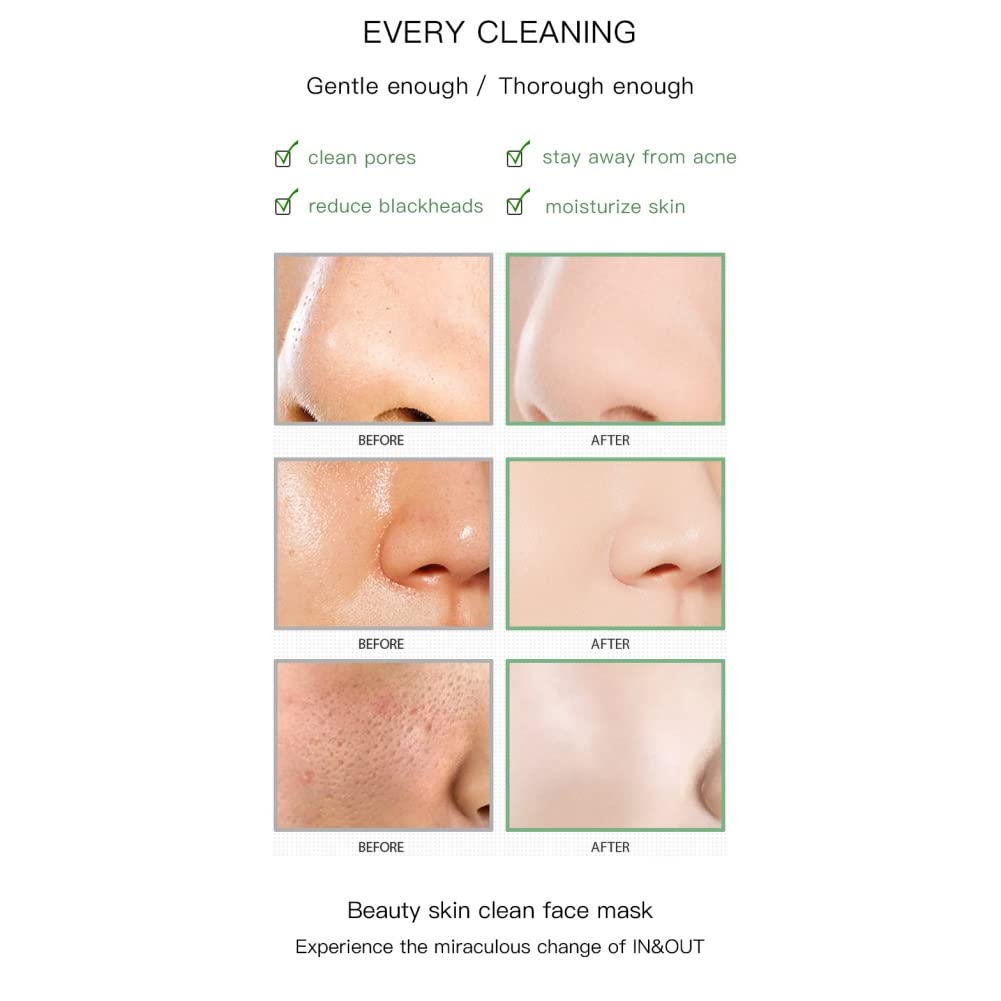 Green Tea Purifying Clay Stick Mask - Oil Control & Acne Clearing Treatment, Blackhead Remover for Smooth Skin Texture | Solid Facial Mask Stick (1 Pack) | Perfect for Oily & Combination Skin, Daily Skincare Routine
