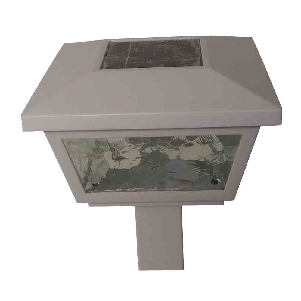 Solar Powered Post Cap Light - 2 SMD LED, Wall or Post Mount, Fits 4x4, 5x5 & 6x6 Wooden Posts (White) - Perfect for Garden, Patio, Deck & Pathway Lighting