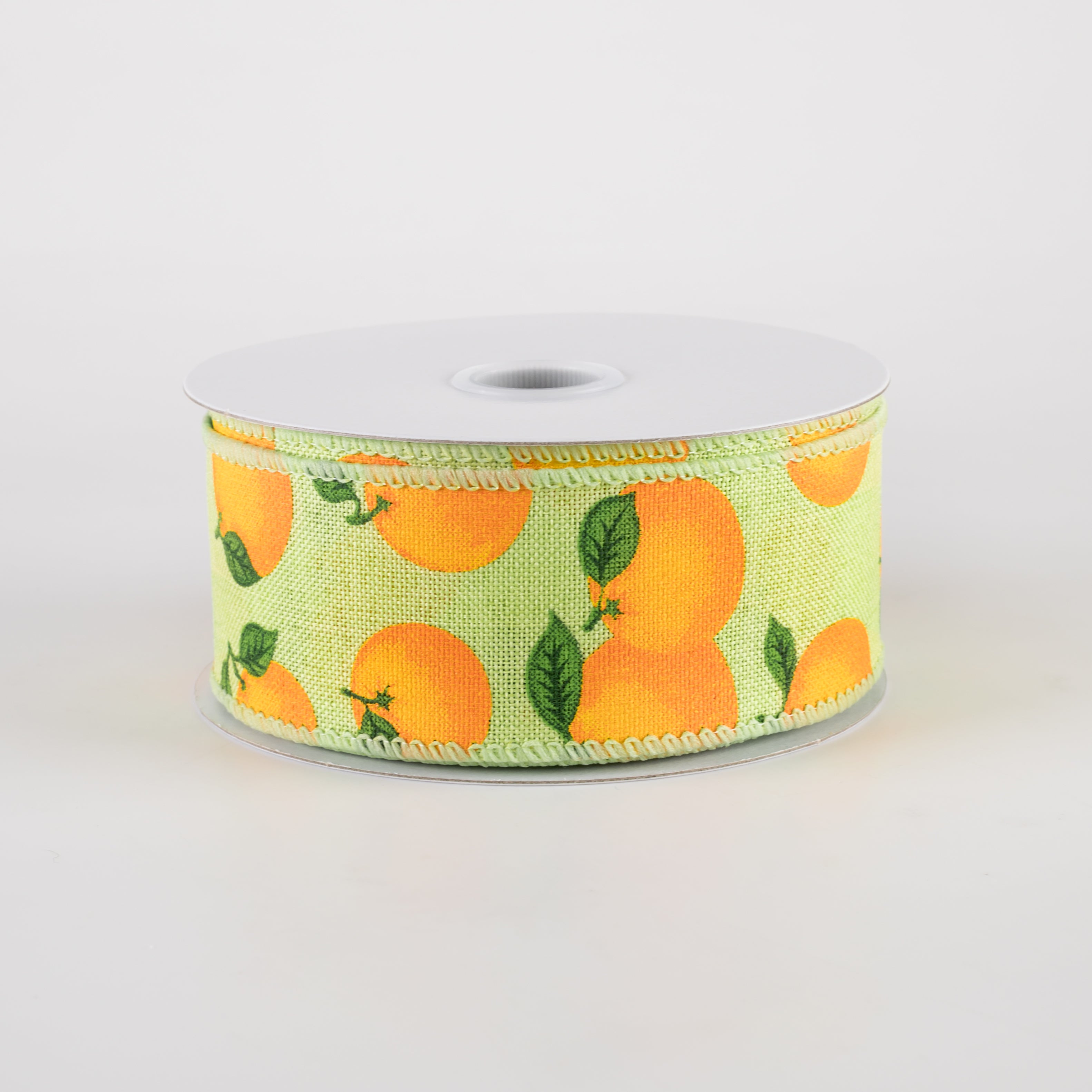 1.5 Inch Linen Orange Ribbon - Lime Green (10 Yards) for Gift Wrapping, Crafts, and DIY Decorations