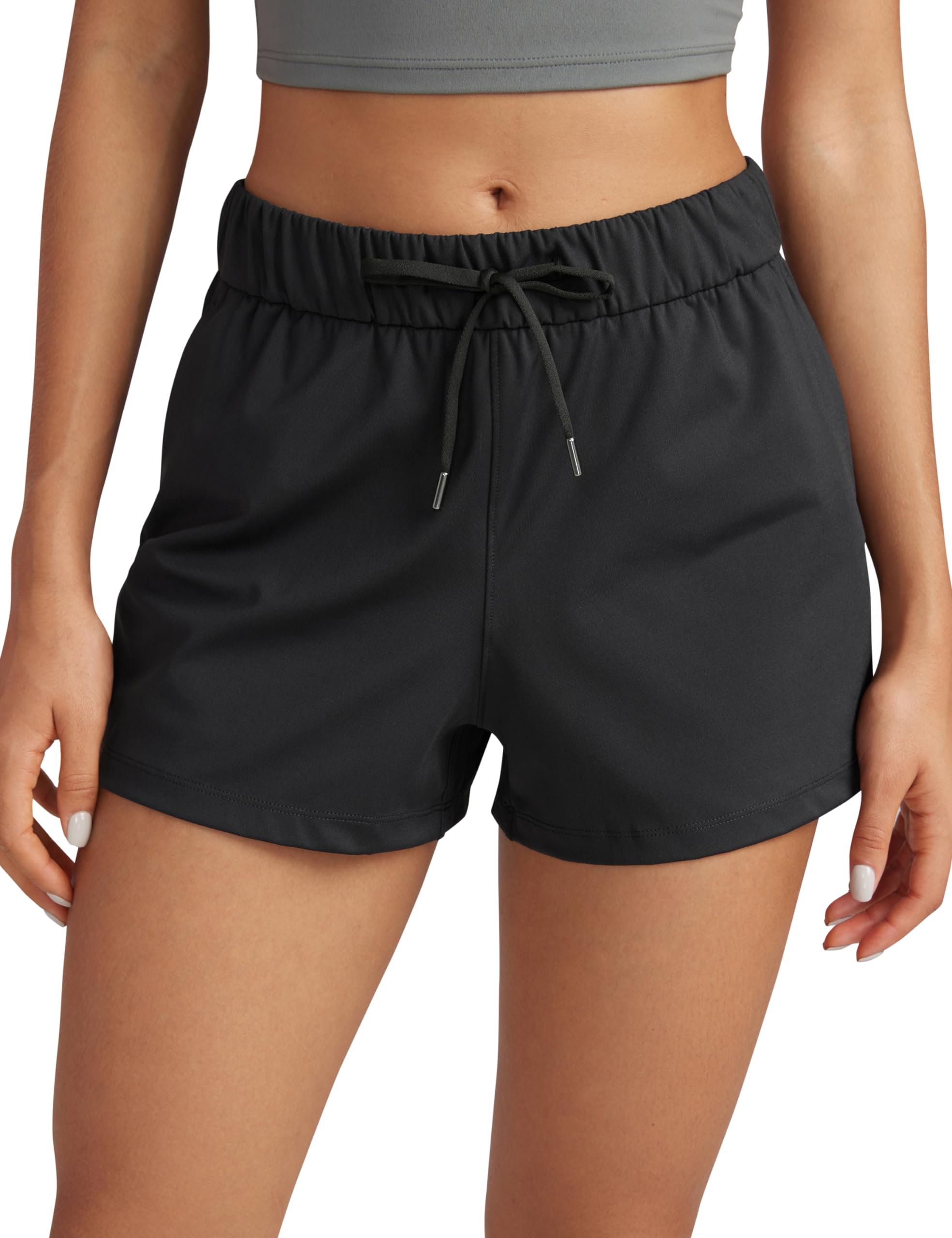 CRZ YOGA Women's Stretch Shorts 2.5'' with Pockets - Athletic Workout, Travel, Hiking & Golf Shorts for Casual Wear & Active Lifestyle