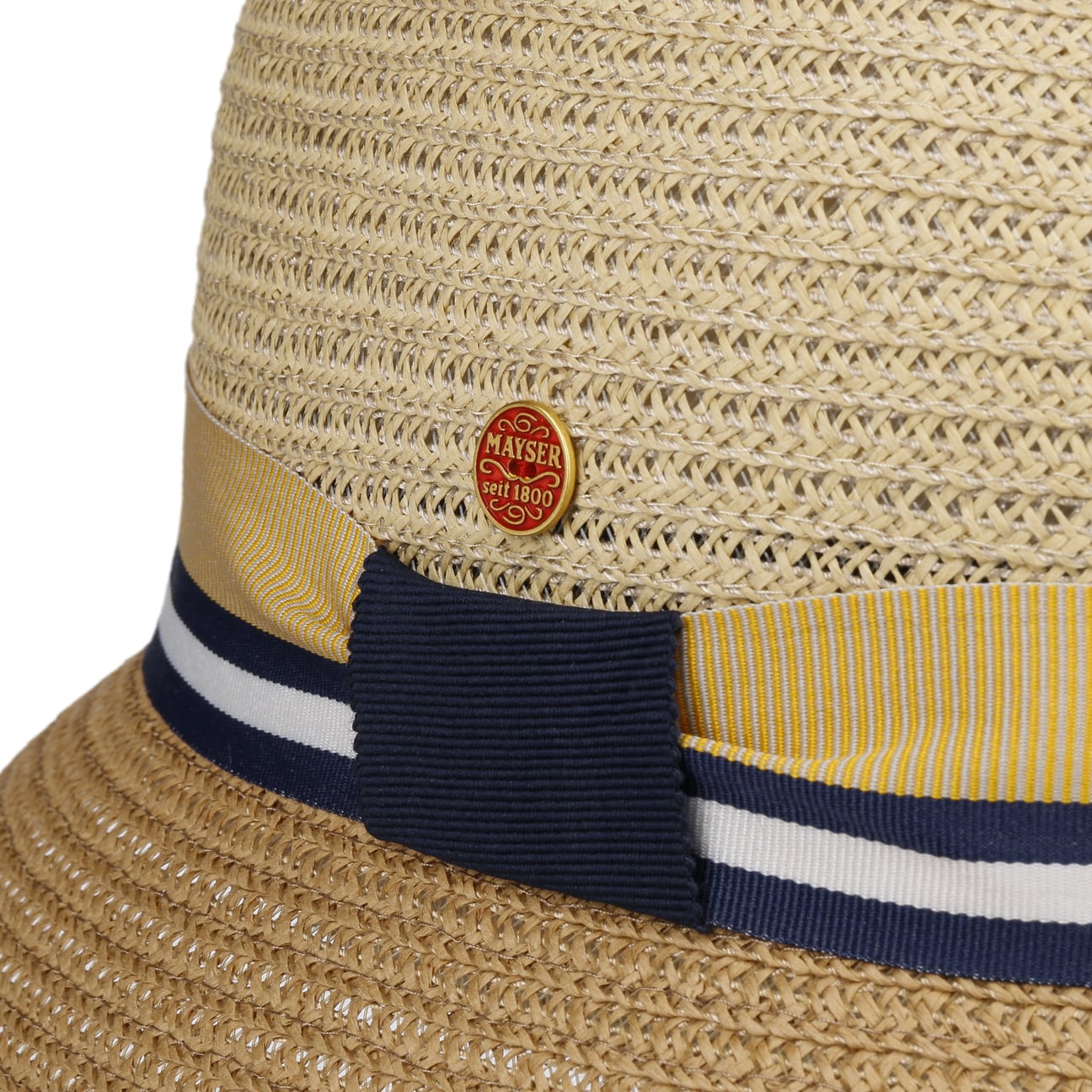 Stylish Nanni Twotone Straw Hat by Mayser - Summer Beach Hat for Women, Fashionable Sun Protection Accessory - Perfect for Vacations, Outdoor Activities & Garden Parties