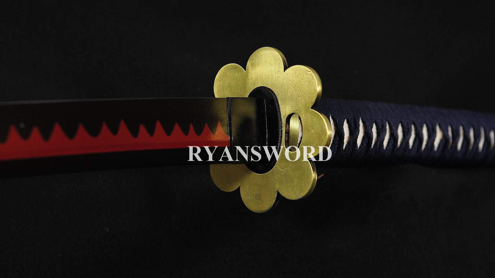 Shusui Sword - One Piece Anime Roronoa Zoro Katana with Folded Steel Blade, Full Tang, Sharp Edge - Perfect for Cosplay, Collection & Martial Arts Training