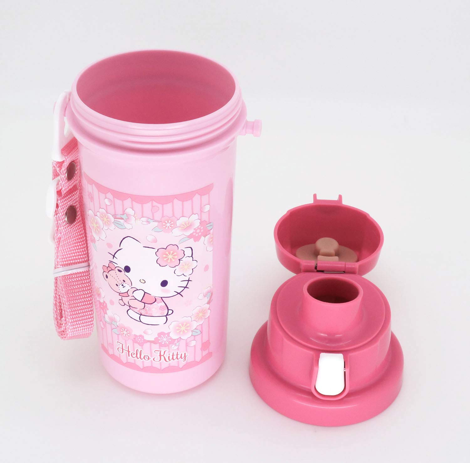 OSK SC-600B Hello Kitty Sakura Design Stainless Steel Water Bottle - 600ml Leakproof Insulated Thermos for School, Gym & Outdoor Activities