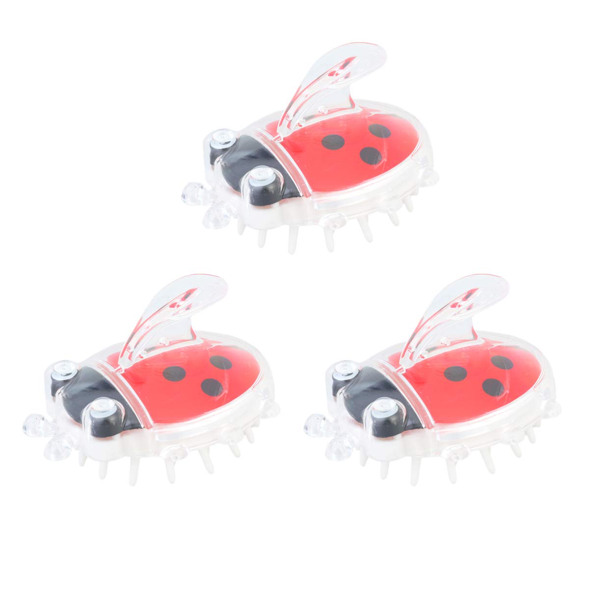 Milisten 3-Piece Kids Hair Brush Set - Soft Bristles for Dry & Wet Hair, Baby Shower & Head Massage - Gentle Comb for Newborns, Toddlers & Children (Red) - Perfect for Bath Time, Daily Grooming & Relaxing Scalp Care