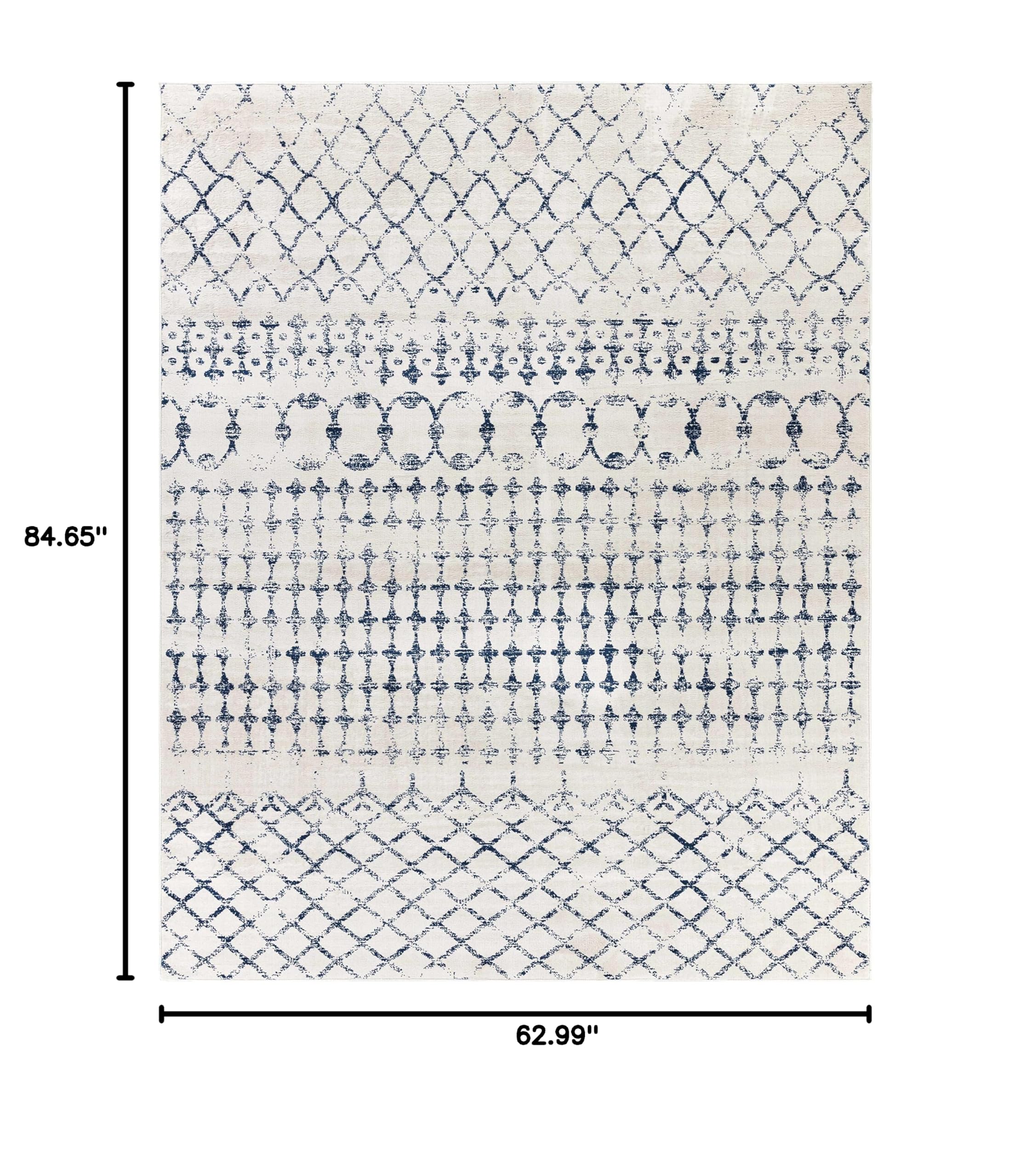 Modern Hauteloom Banjup Area Rug - Blue & White 5'3