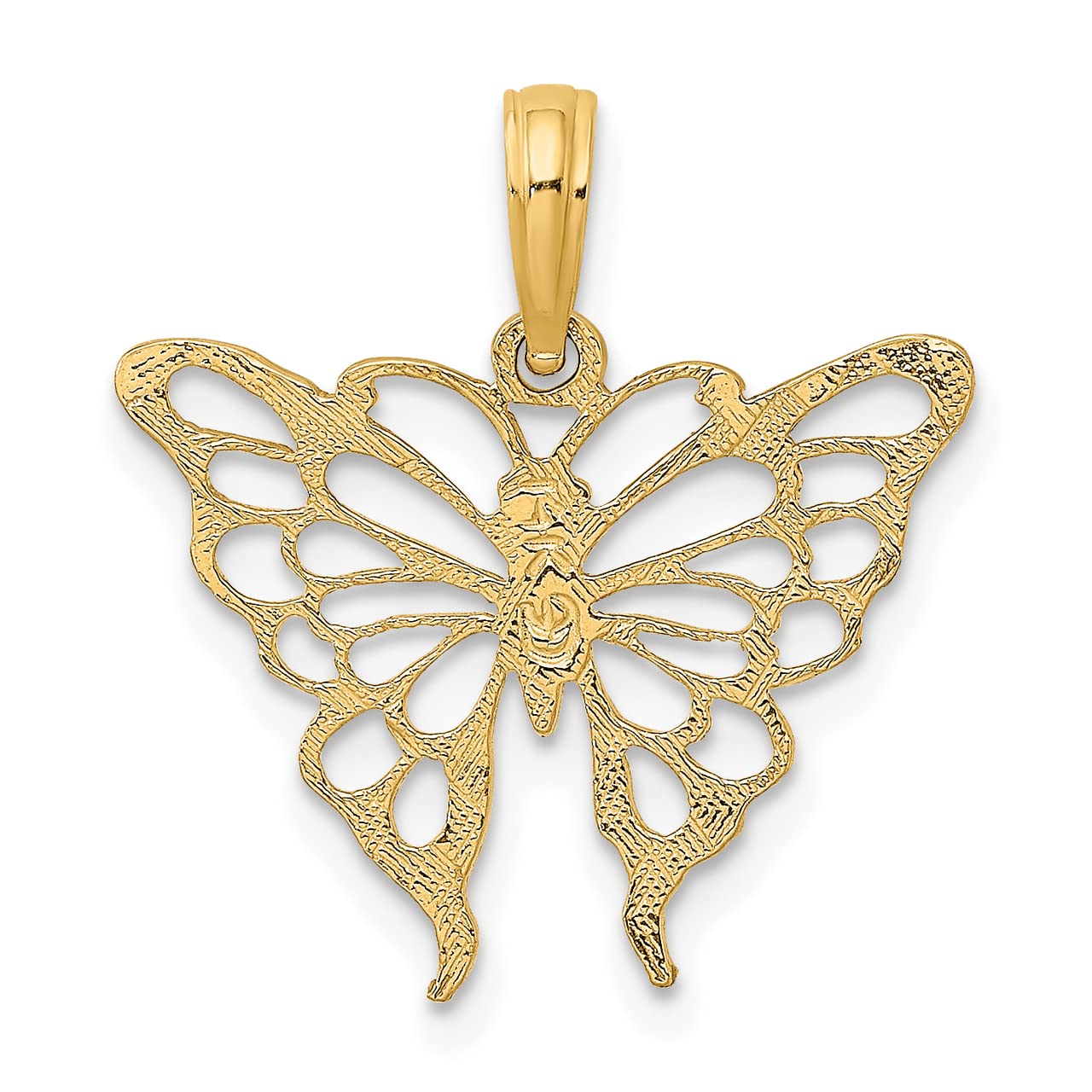 14k Yellow Gold Butterfly Charm Pendant Necklace - Dainty & Elegant Jewelry for Women, Perfect for Gifts, Anniversaries & Everyday Wear