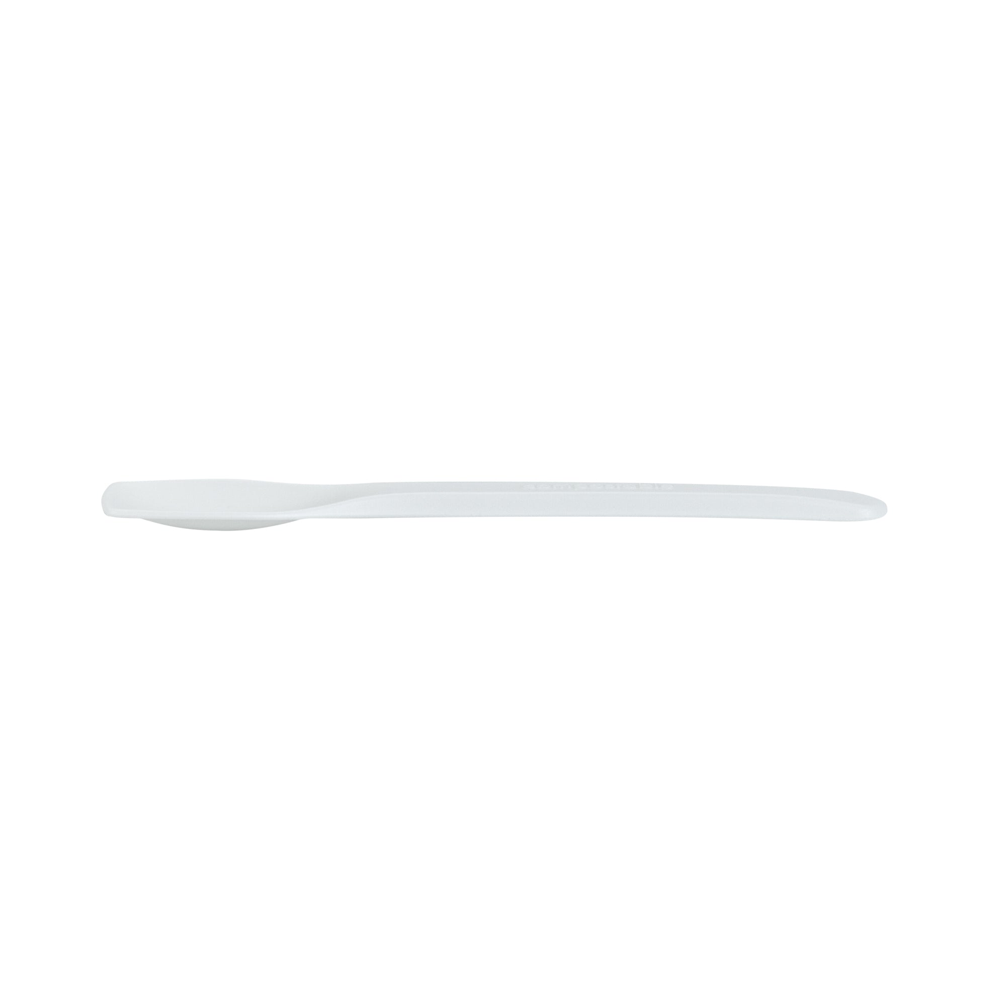 Eco-Friendly White CPLA Plastic Ice Cream Spoons - Heat Resistant, Compostable, 100-Pack (4 Boxes) - Perfect for Parties, Desserts & Sustainable Dining
