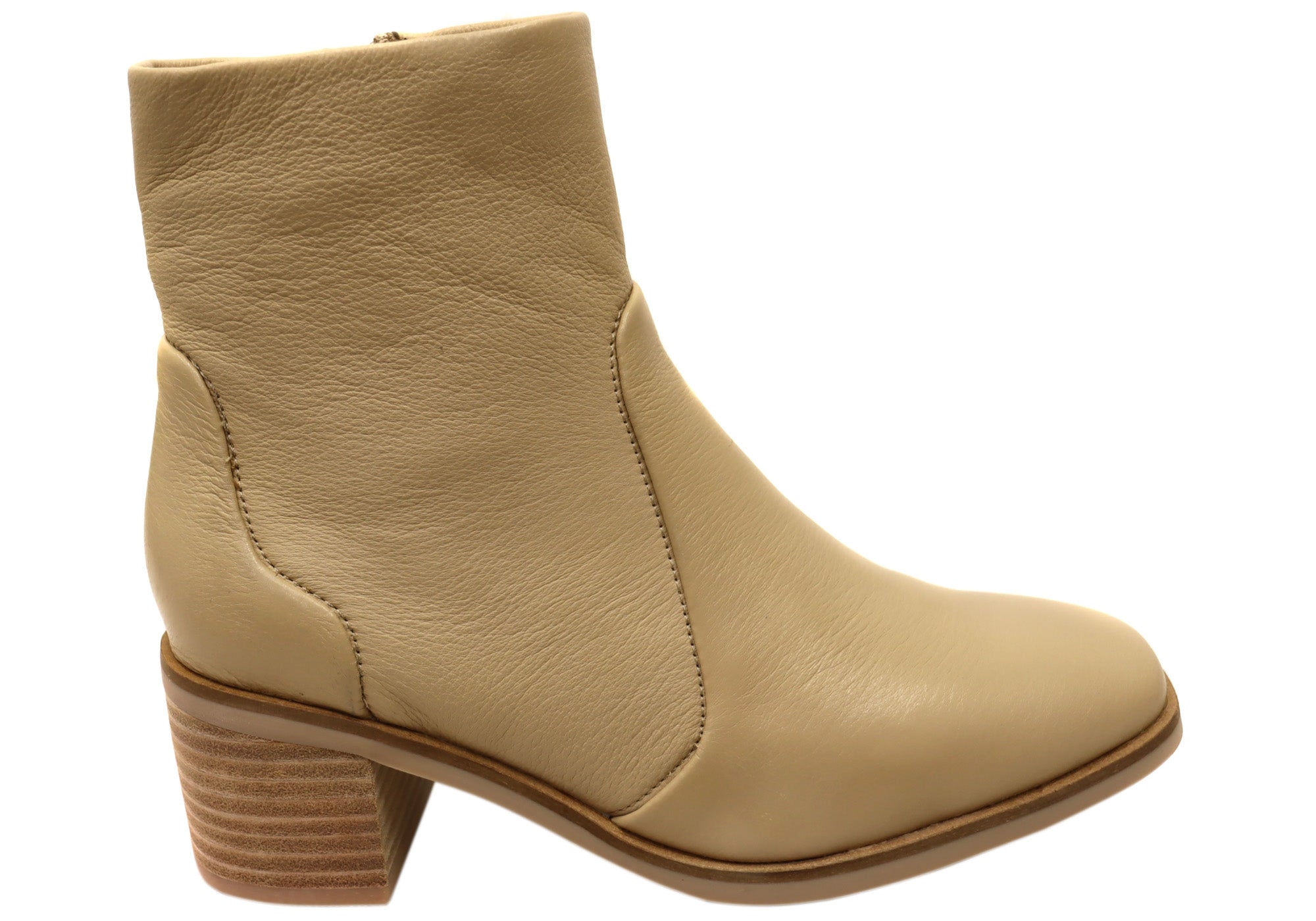 Hush Puppies Women's Comfortable Leather Mid Heel Ankle Boots - Superb Cushioning for All-Day Wear | Perfect for Office, Casual Outings & Fall/Winter Fashion
