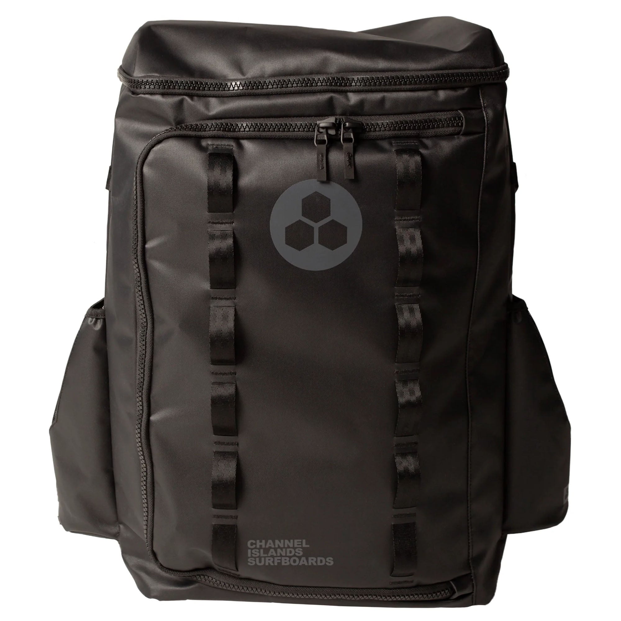 Channel Islands Essentials 40L Waterproof Surf Backpack - Durable Surfing Gear for Men & Women - Perfect for Beach, Travel & Outdoor Adventures (Black)