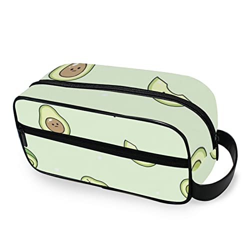 Large Travel Makeup Bag Organizer - Cute Avocado Cosmetic Train Case for Women | Perfect for Vacation, Gym & Daily Use