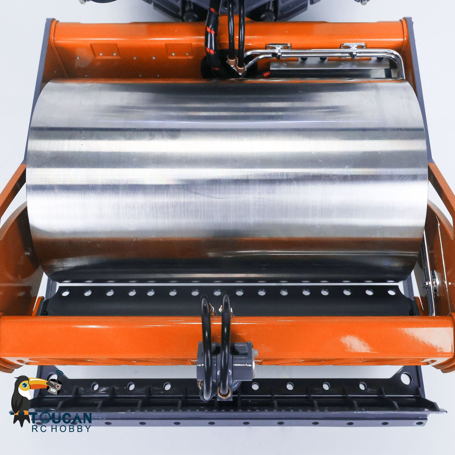 1/14 Scale LESU Aoue H13i RC Hydraulic Road Roller - Orange Electric Construction Vehicle with Metal Body, Sound & Light System (PL18EVLite) - Perfect for Construction Site Play, RC Hobbyists & Model Collectors