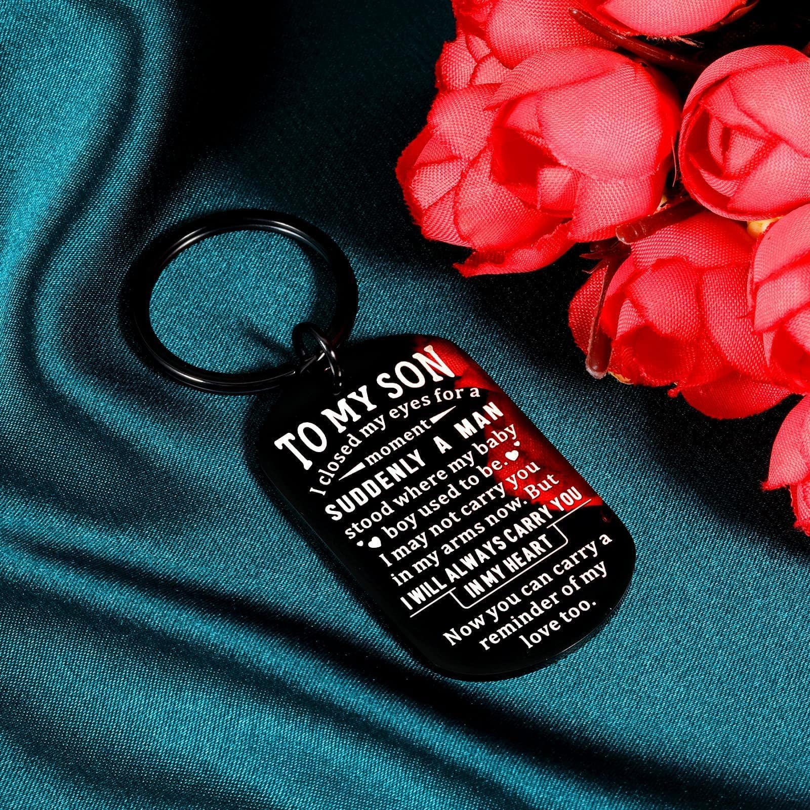 Inspirational Keychain Gift for Son - Birthday, Christmas, Easter