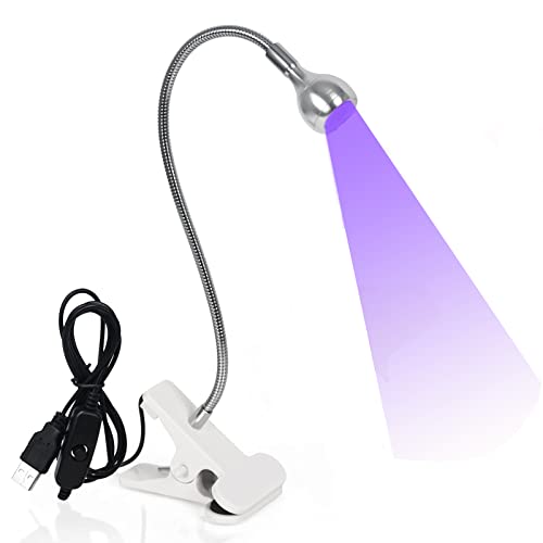 LXIANGN 3W 360° Rotatable Gooseneck LED Nail Lamp - Professional Gel Nail Polish Curing Light with USB Clip for Home & Salon Manicure | Perfect for DIY Nail Art, Gel Polish Drying & Nail Extension Curing