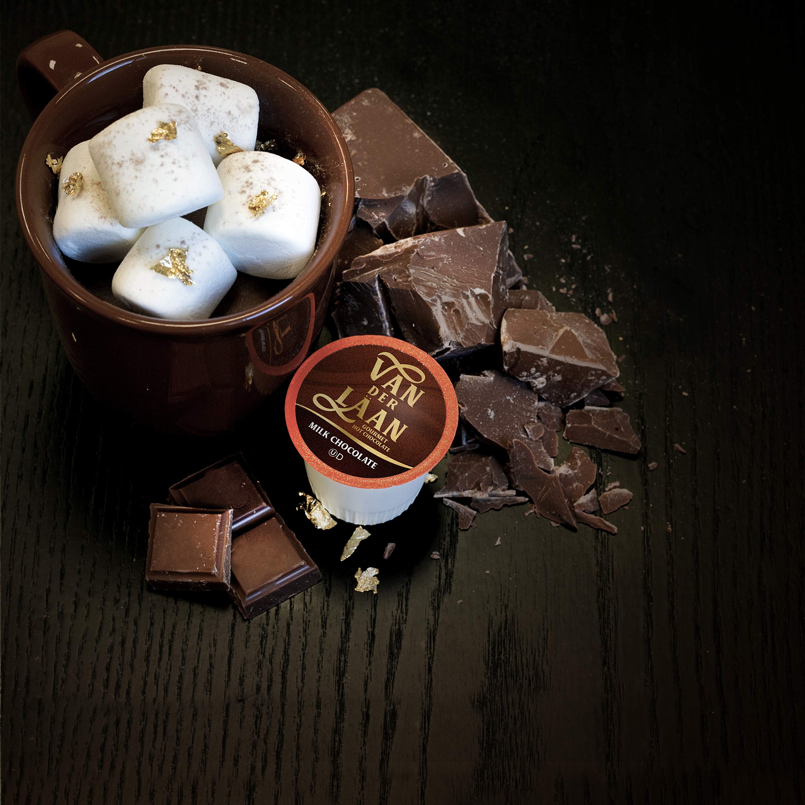 Van Der Laan Chocolate Hot Cocoa Pods - 40 Count Milk Chocolate Gourmet Dutch Hot Cocoa K-Cups, Compatible with Keurig 2.0 & Single Serve Coffee Makers - Perfect for Winter Warmth, Holiday Gifts & Cozy Family Moments