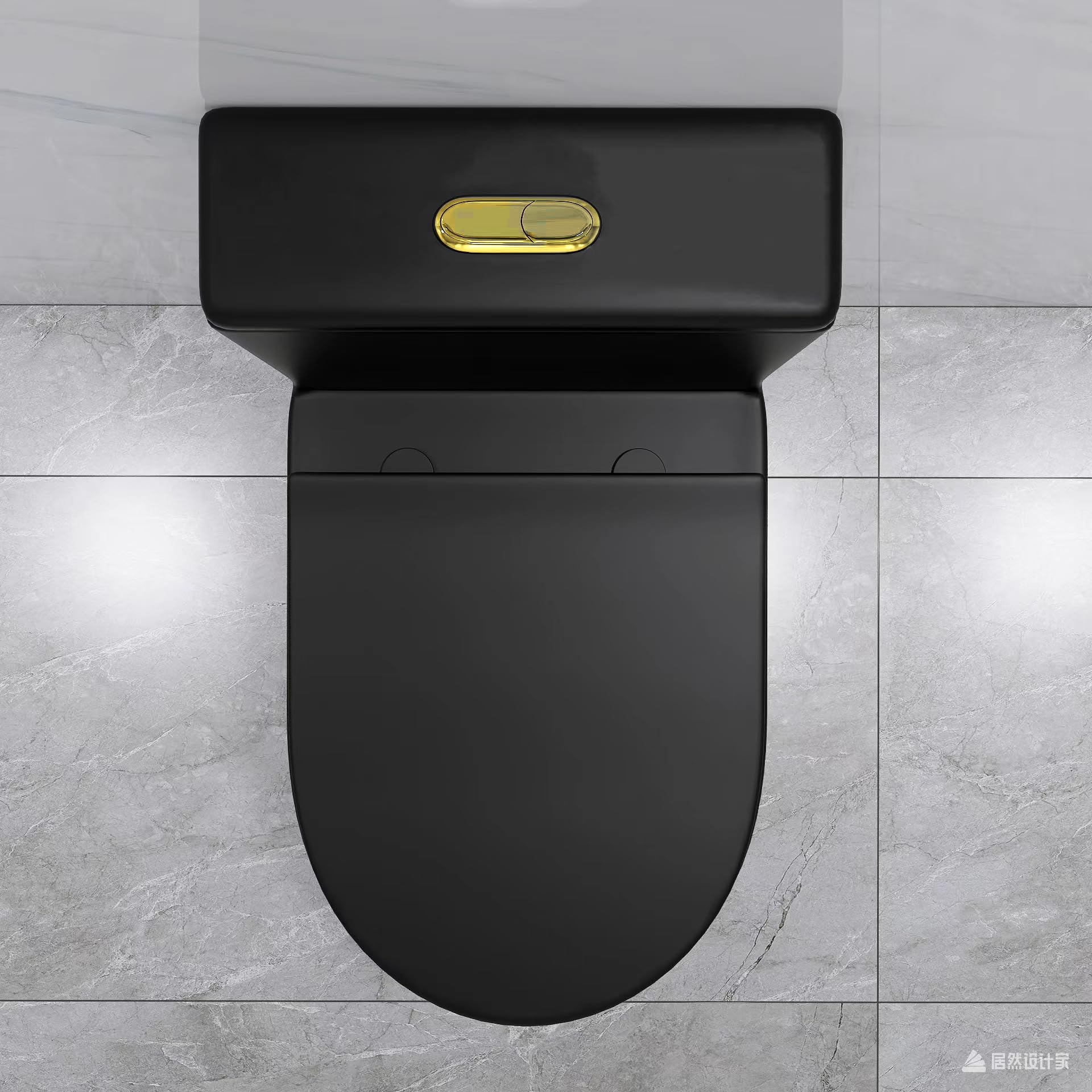 WinZo WZ5079BG Compact One-Piece Toilet for Small Bathrooms - Powerful Dual Flush Modern Space-Saving Toilet, 12-Inch Rough-In, 23