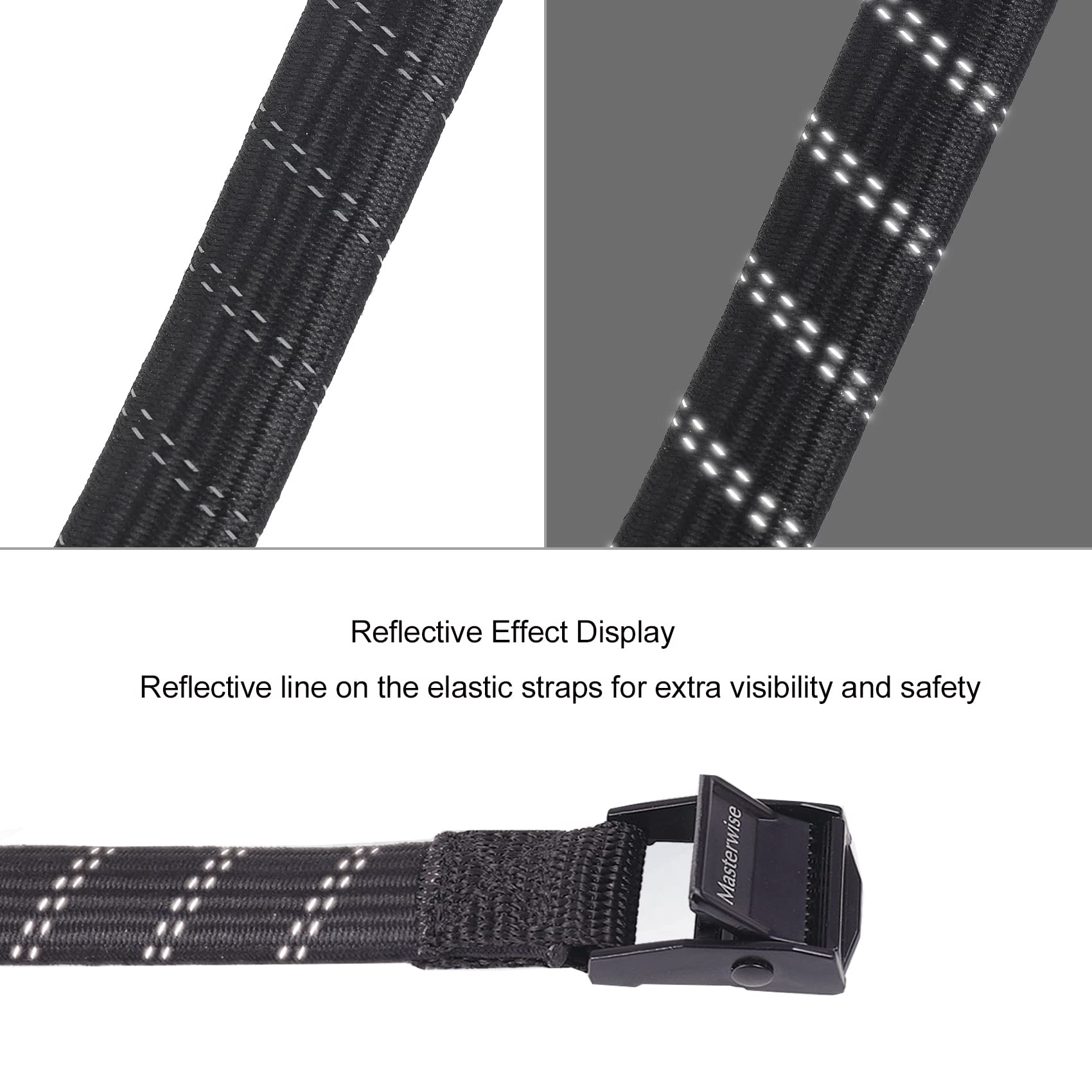 15''-48'' Adjustable Motorcycle Luggage Straps - Heavy Duty Stretch Tie Down Straps for Travel, Transport & Motorcycle Accessories | Secure Bikes, ATVs & Sports Gear During Riding & Storage