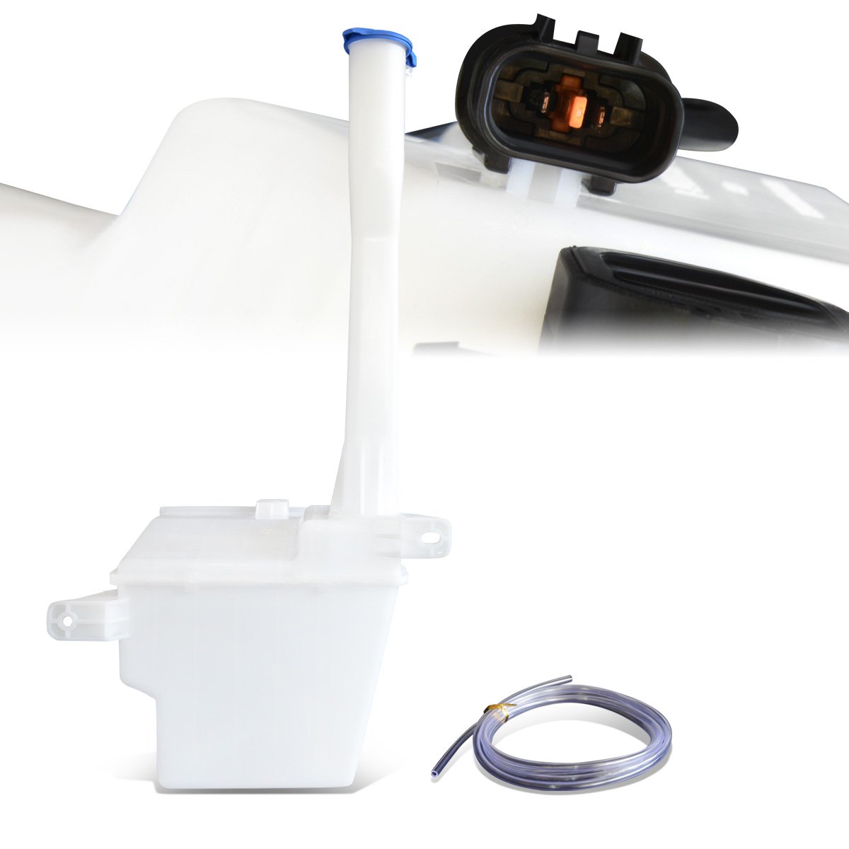 2007-2009 Hyundai Santa Fe Windshield Washer Reservoir Tank with Level Sensor & Pump - OEM Replacement Part for Windshield Cleaning System