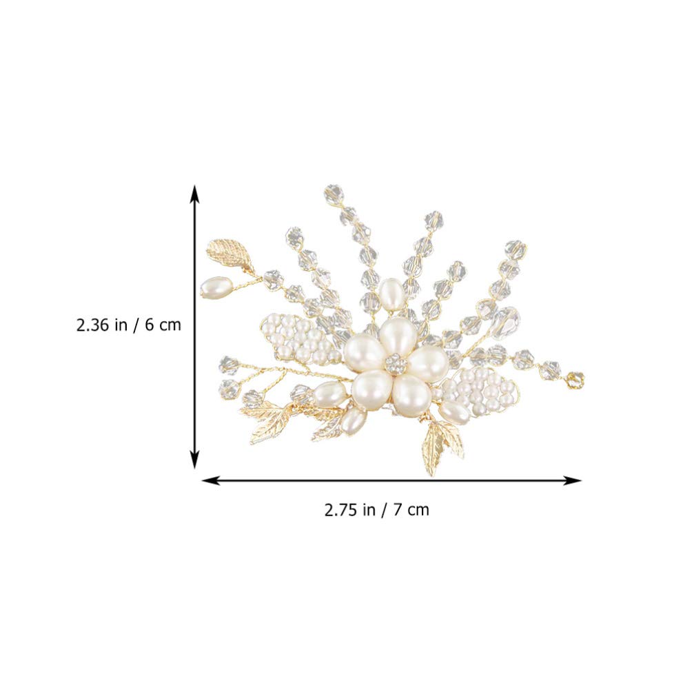 1 Pair Elegant Pearl & Rhinestone Shoe Clips - Crystal Bridal Shoe Buckles, Floral Shoe Charms for DIY Wedding Party Shoes Decoration - Perfect for Bridesmaids, Prom, and Formal Occasions