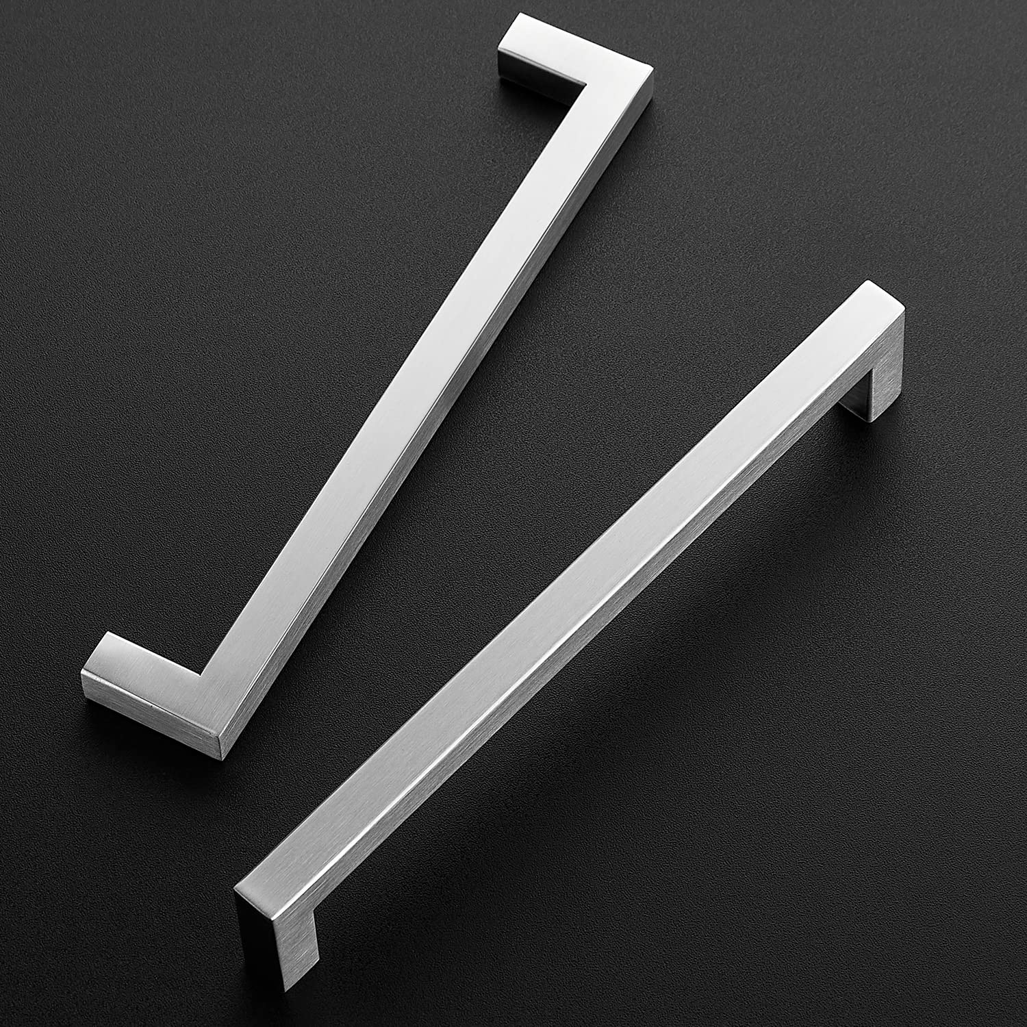 Stainless Steel Cabinet Handles 3 Pack - Brushed Nickel Drawer Pulls for Kitchen & Dresser