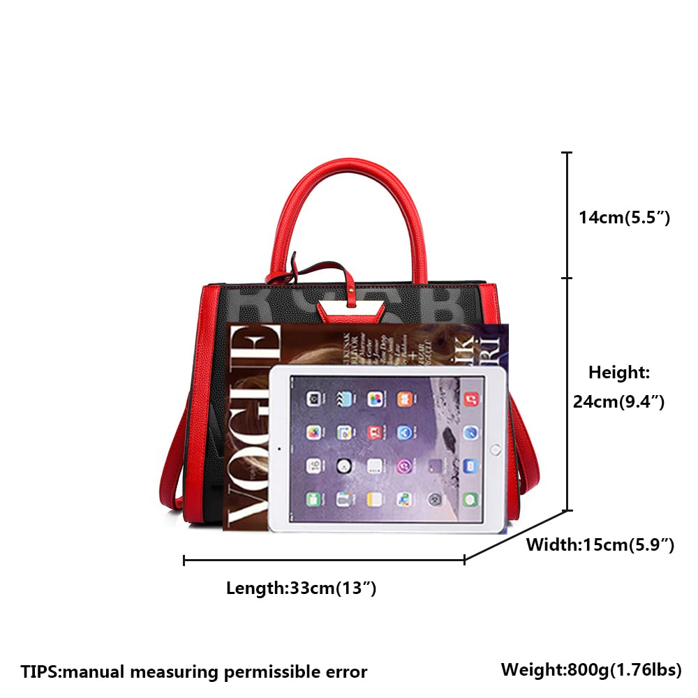 Luxury Vegan Leather Tote Bag for Women - Large Crossbody Designer Purse, Stylish Handbag for Work, Travel & Everyday Use