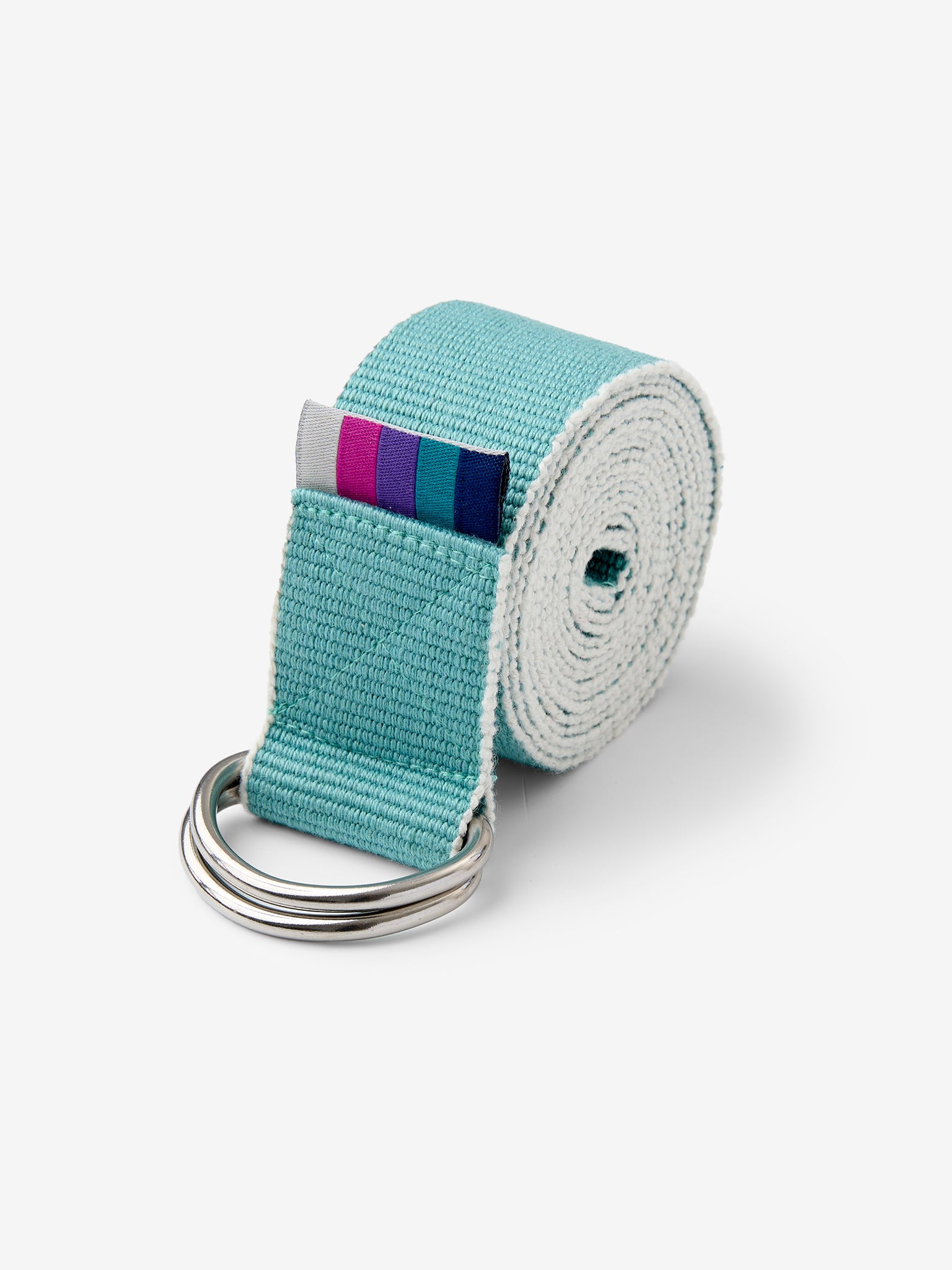 Yogamatters Organic Cotton Chambray D-Ring Yoga Belt for Stretching, Flexibility & Yoga Poses - Perfect for Home Practice & Studio Sessions