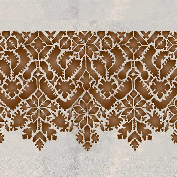 Moroccan Lace Stencil for DIY Home Decor - Arabic Geometric Wall Art Template for Painting, Stenciling & Craft Projects