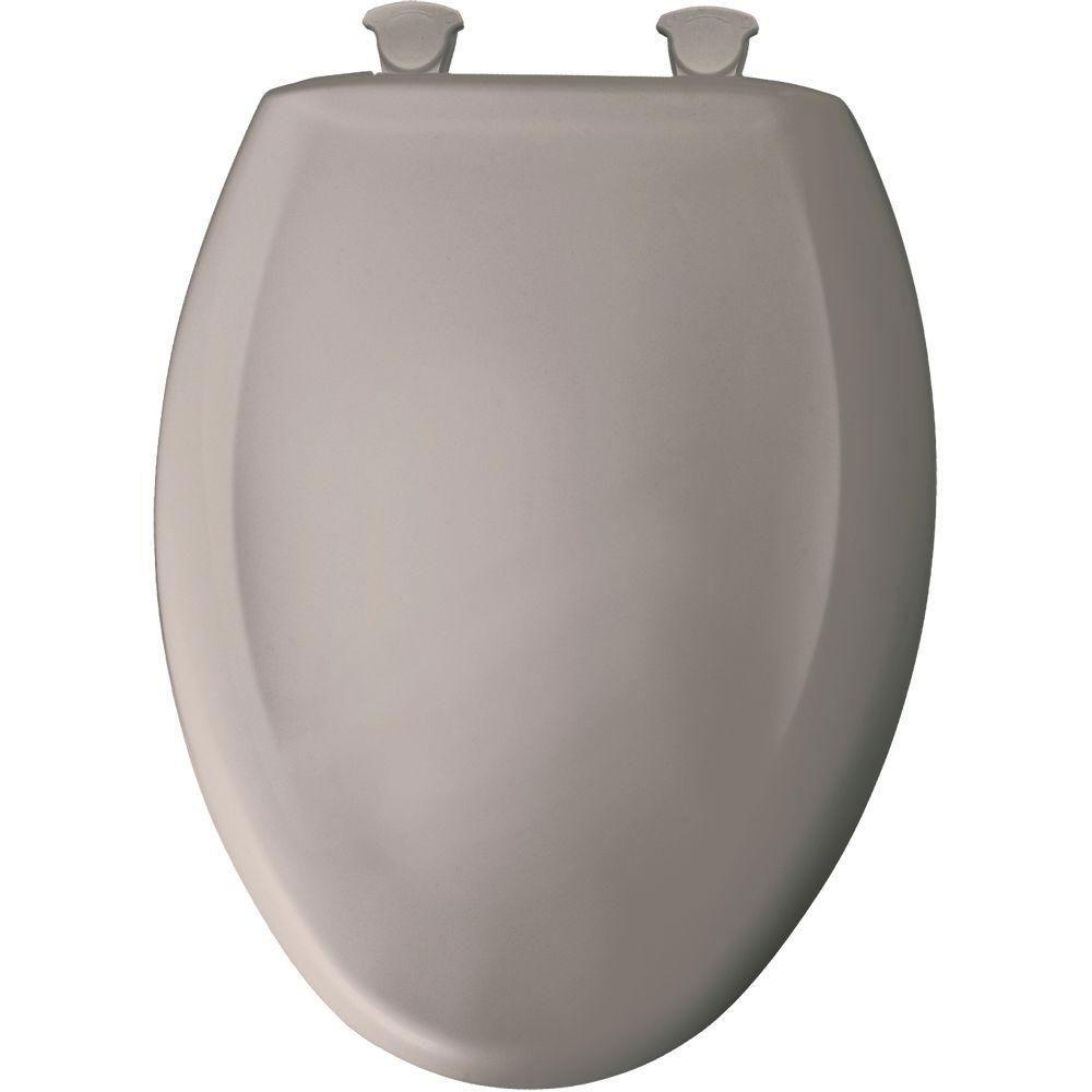 Bemis Slow Close Elongated Toilet Seat with STA-TITE Hinge - Light Mink Color (Model 762488) - Perfect for Modern Bathrooms & Water-Saving Homes