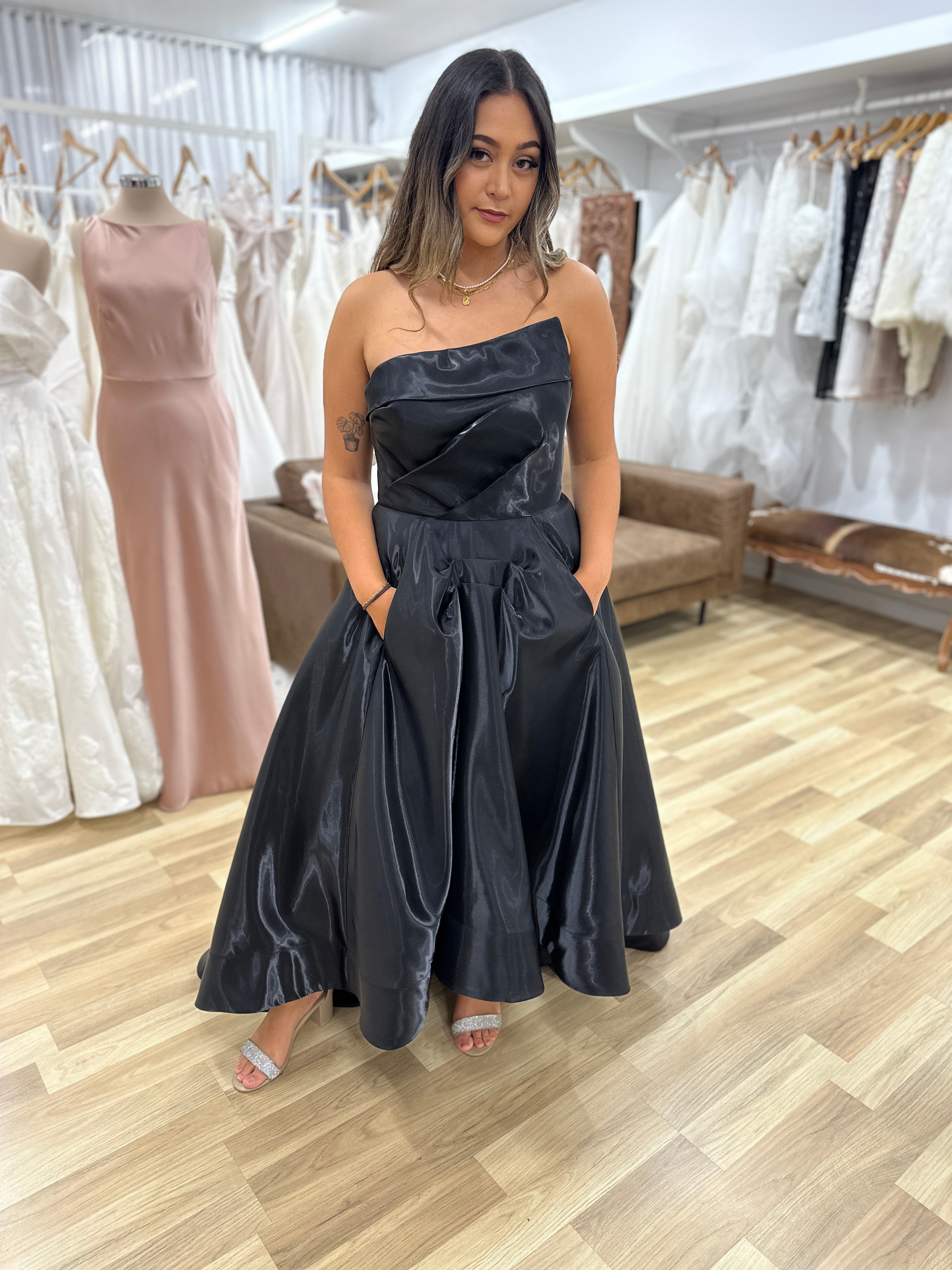Odette Asymmetric Hi-Low Evening Gown - Elegant Formal Dress for Prom, Wedding & Special Occasions