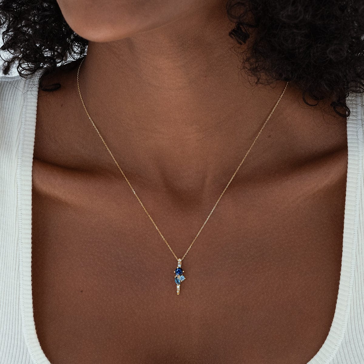 Ocean Starry Cluster Necklace - Elegant Celestial Jewelry for Women, Perfect for Evening Parties, Date Nights & Special Occasions