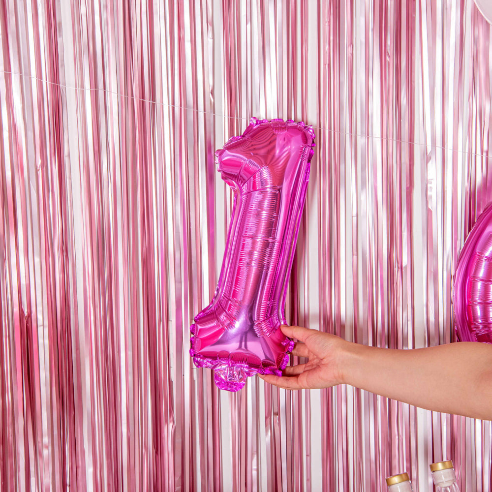 Balloonify Pink Mylar Number 1 Balloon - 16 Inch Large Foil Balloon for Birthday Party Decorations, Baby Shower, Anniversary & Celebration Events - 1 Count Box