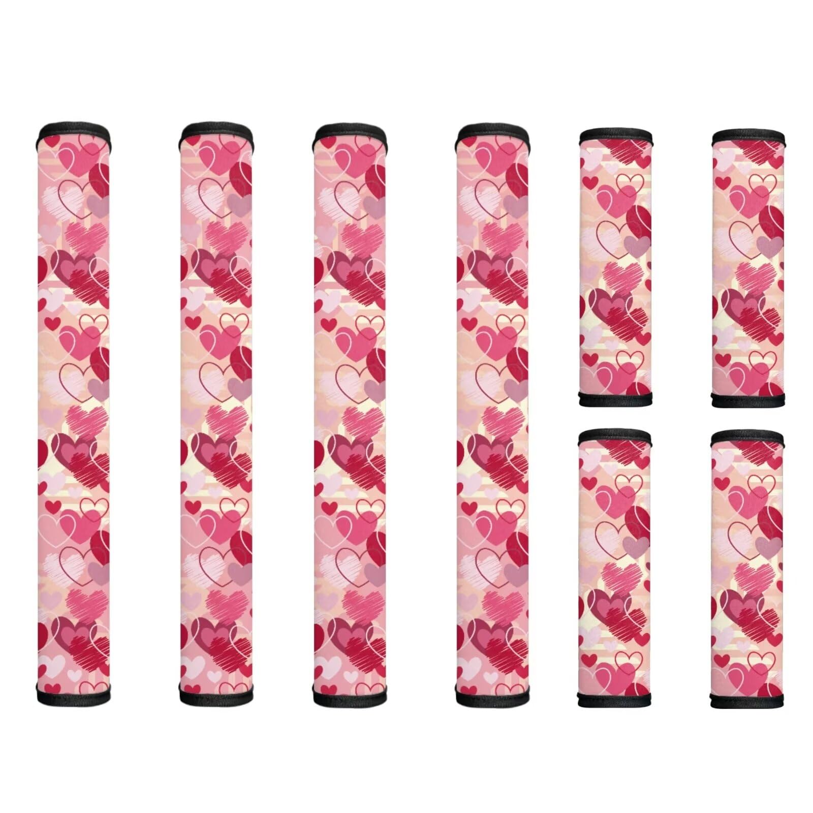 8-Piece Valentine's Love Print Refrigerator Handle Covers - Durable, Washable Kitchen Appliance Protectors for Fridge, Oven & Dishwasher - Decorative & Hygienic Solution to Prevent Food Stains (Perfect for Valentine's Day Decor & Everyday Kitchen Protection)