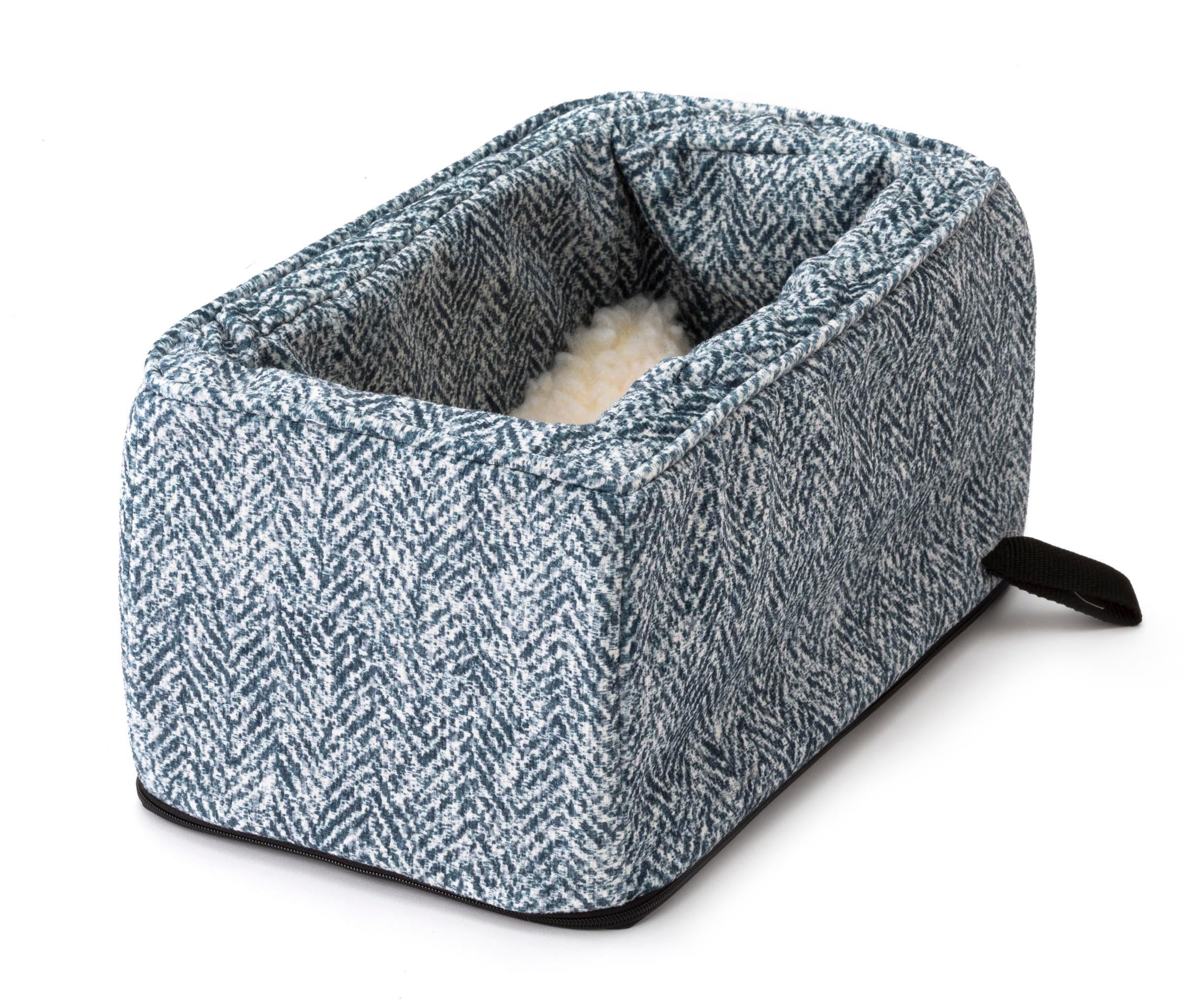 **Snoozer Small Dog Car Seat for Travel - Pet Carrier Bed for Dogs Up to 7 lbs, Safe & Calm Travel with Adjustable Harness Strap, Removable Machine-Washable Palmer Indigo Cover - Perfect for Road Trips & Vet Visits**