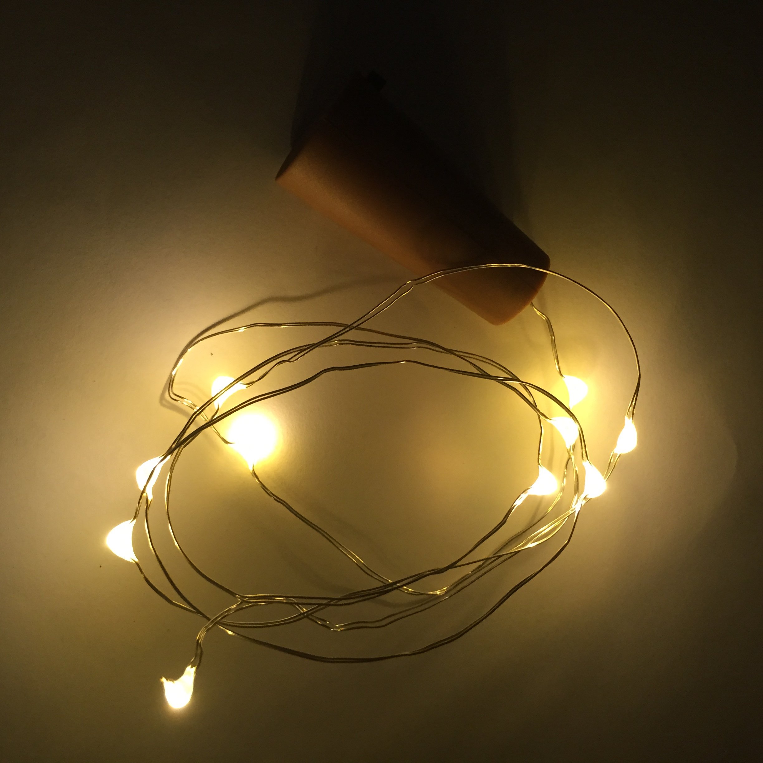 24 Pack 3.3 Ft 10 LED Bottle Cork Fairy Lights with Batteries Included - Perfect for Wedding Decor, Party Lighting, and DIY Home Decoration