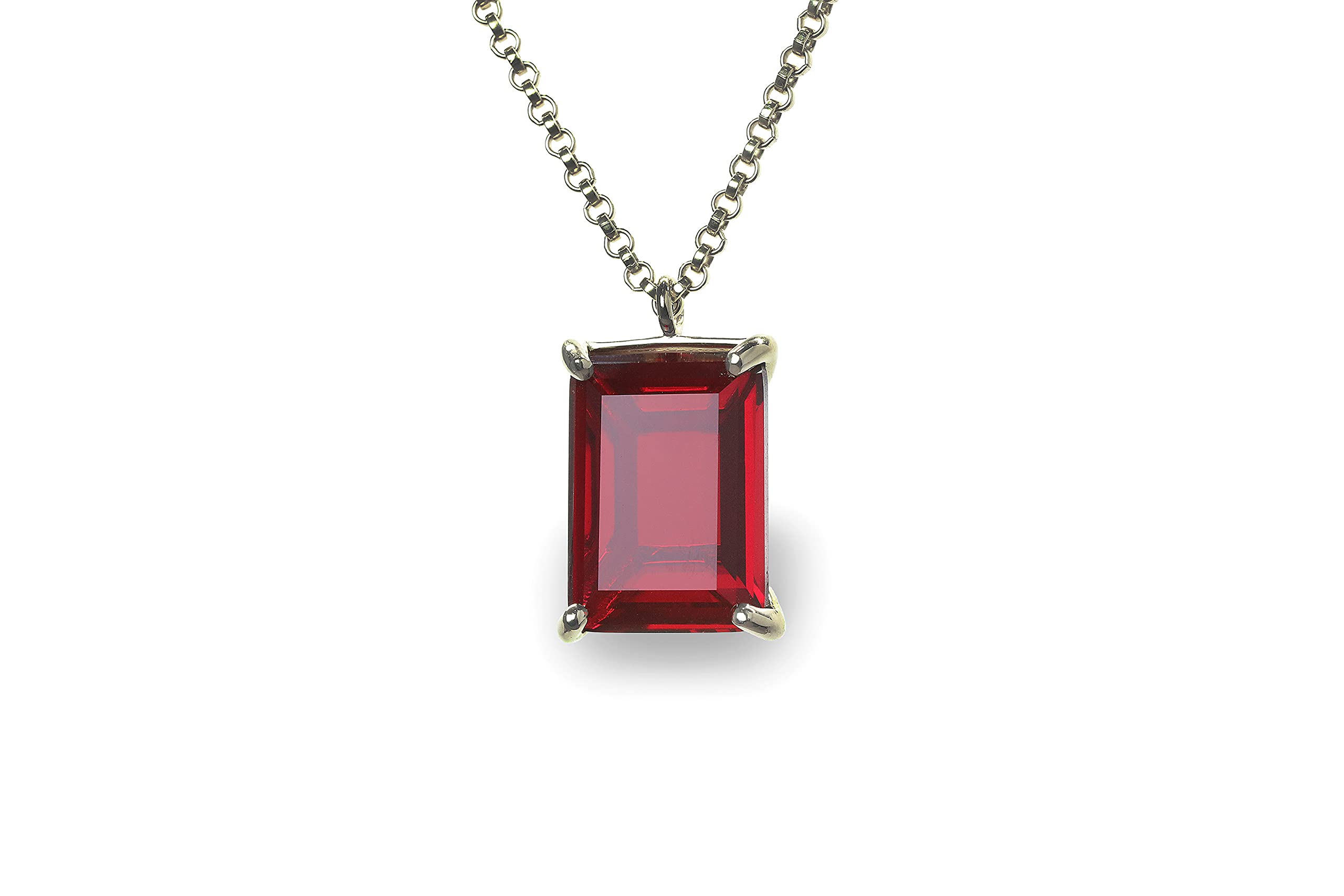 Exquisite Garnet Pendant Necklace for Women - Handmade Custom Jewelry with Birthstone - Fashion & Bridal Gift Idea - Perfect for Anniversaries, Valentine's Day & Special Occasions