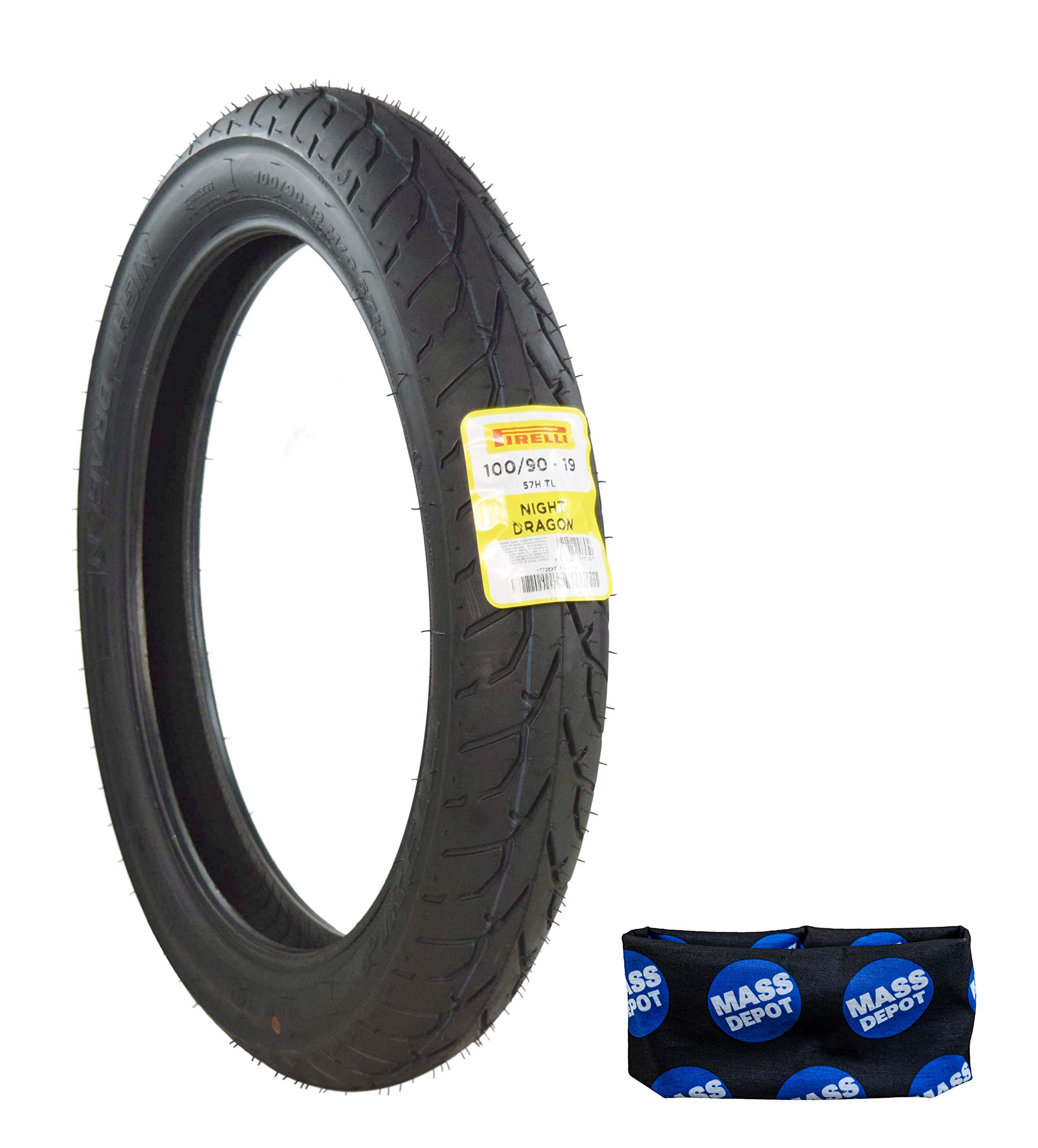 Pirelli Night Dragon Cruiser Motorcycle Tires Set (100/90-19 M/CTL Front) - High-Performance Motorcycle Tires for Night Riding & Cruising - Perfect for Harley-Davidson, Honda, Yamaha & More