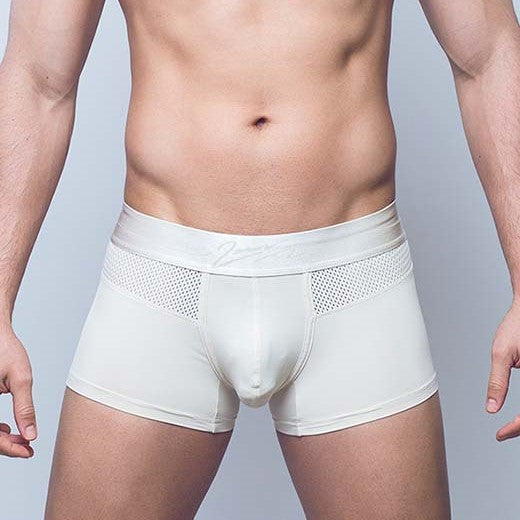 2eros Active Boreas Boxer Briefs - Breathable & Moisture-Wicking Men's Underwear in Whitecap Grey - Perfect for Gym, Running & Everyday Comfort