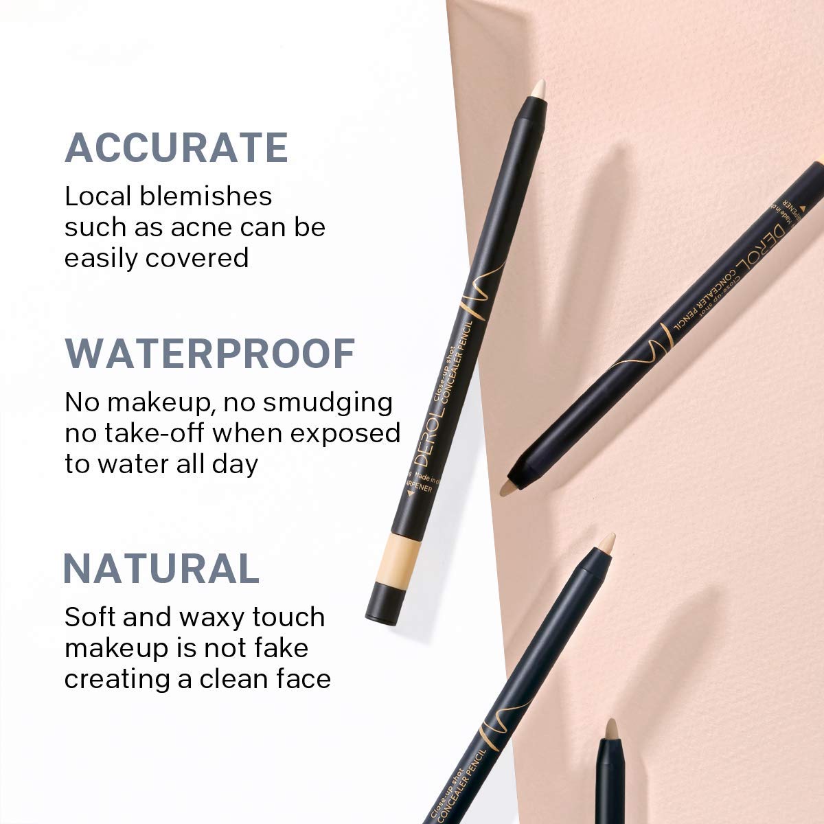 KISSIO Concealer Pencil - Waterproof Long-Lasting Under Eye Concealer for Dark Circles, Acne & Freckles Coverage, Brightening Makeup (04#MILKTEA) - Perfect for Everyday Wear, Photo Shoots & Special Occasions
