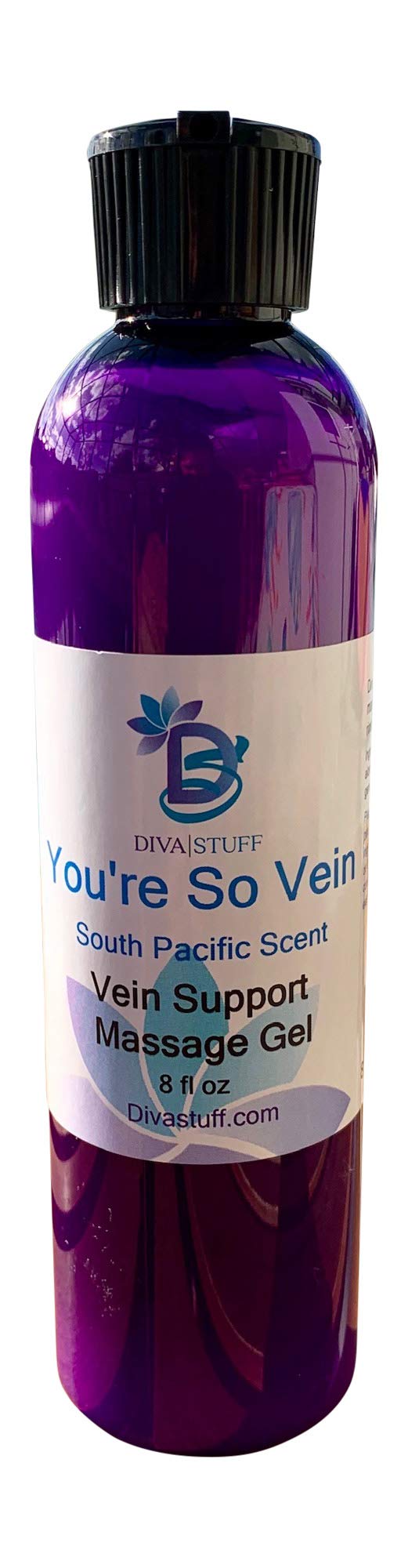Premium Massage Gel for Leg Circulation - Soothing South Pacific Scent by Diva Stuff | Relaxing Muscle Relief for Athletes, Pregnant Women & Office Workers