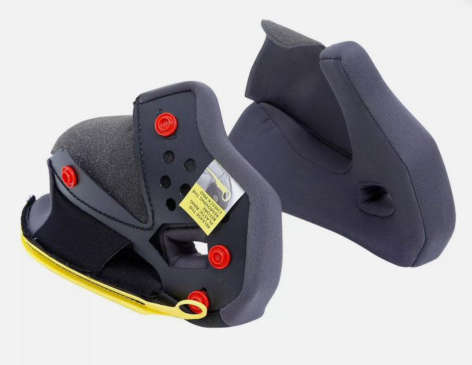 AGV Tourmodular Motorcycle Helmet Cheek Pads - Grey Replacement Pads for Comfort & Safety | Perfect for Long Rides & Racing