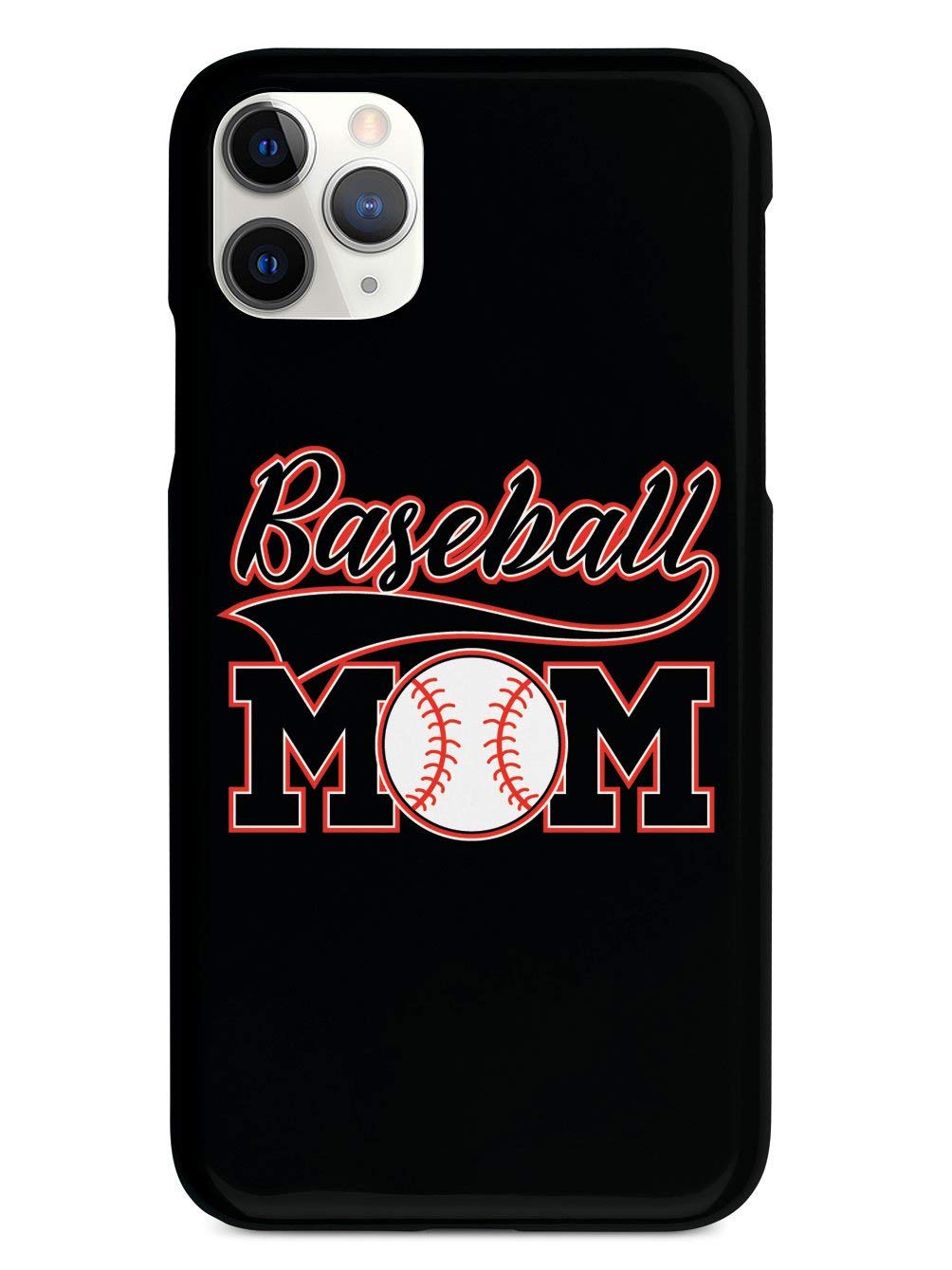Inspired Cases for iPhone 12 Pro Max - 3D Textured Protective Phone Cover with Baseball Mom Design (Black) - Shockproof & Anti-Scratch Case for Apple iPhone 12 Pro Max - Perfect for Sports Moms & Active Lifestyles