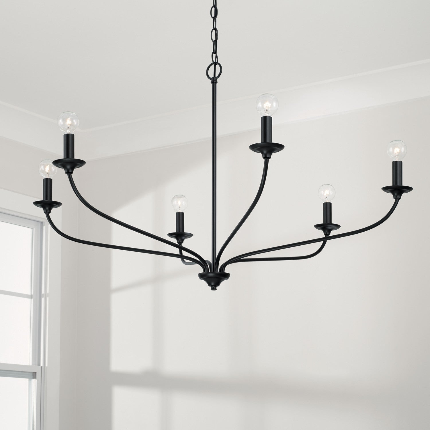 Capital Lighting Six Light Chandelier - Modern Crystal Ceiling Fixture for Dining Room & Living Room | Elegant Lighting for Home Decor