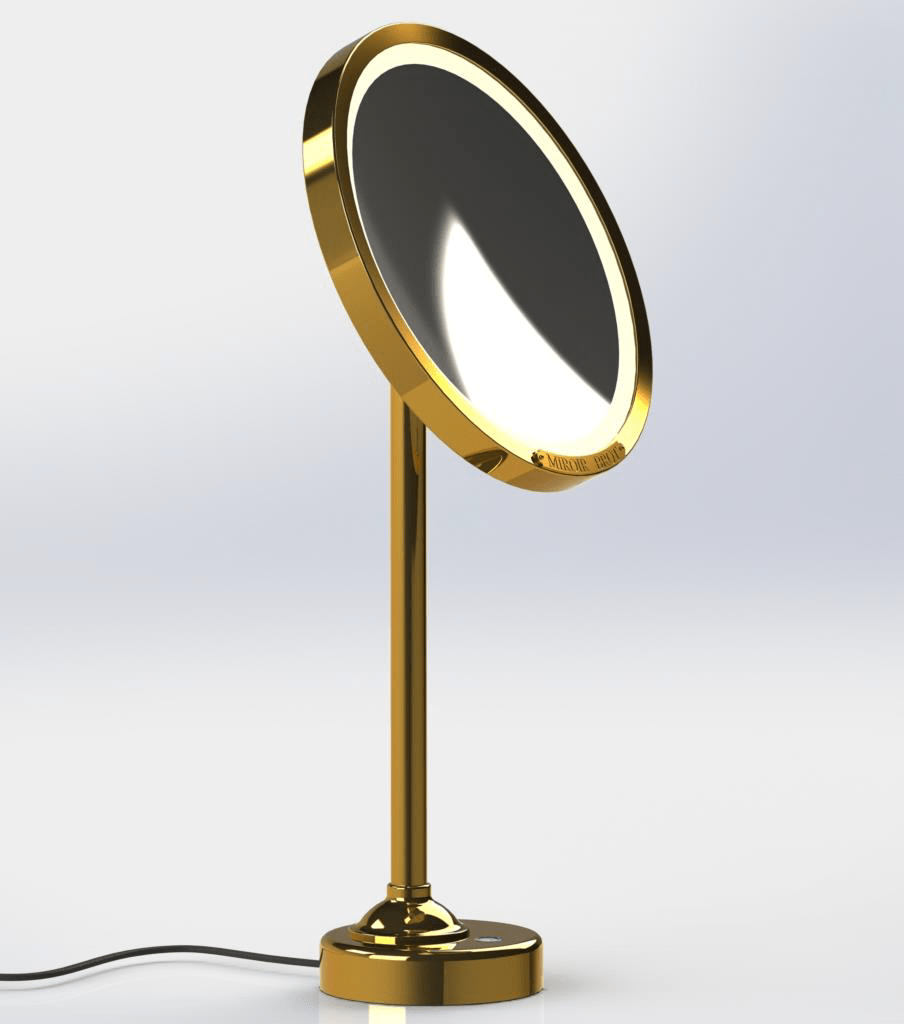 Brot INTEMPOREL Lighted Magnifying Vanity Mirror - 9.5 Inch LED Makeup Mirror with 10X Magnification & Adjustable Brightness - Perfect for Makeup Application, Skincare & Grooming at Home or Salon