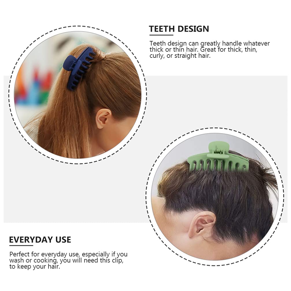Beaupretty 8Pcs Jumbo Hair Claw Clips - Non-Slip for Bath, Shower & Styling