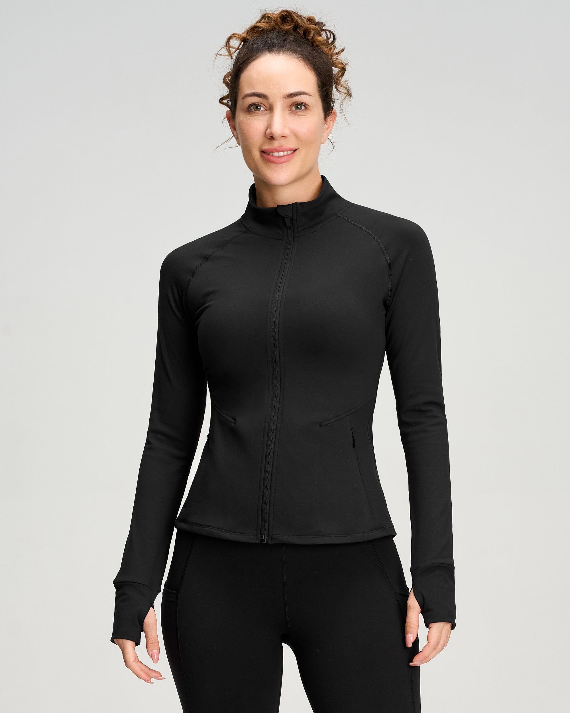 Women's Cropped Full Zip Jacket with Pockets - Lightweight Casual Outerwear for Spring & Fall | Perfect for Streetwear, Layering & Everyday Fashion