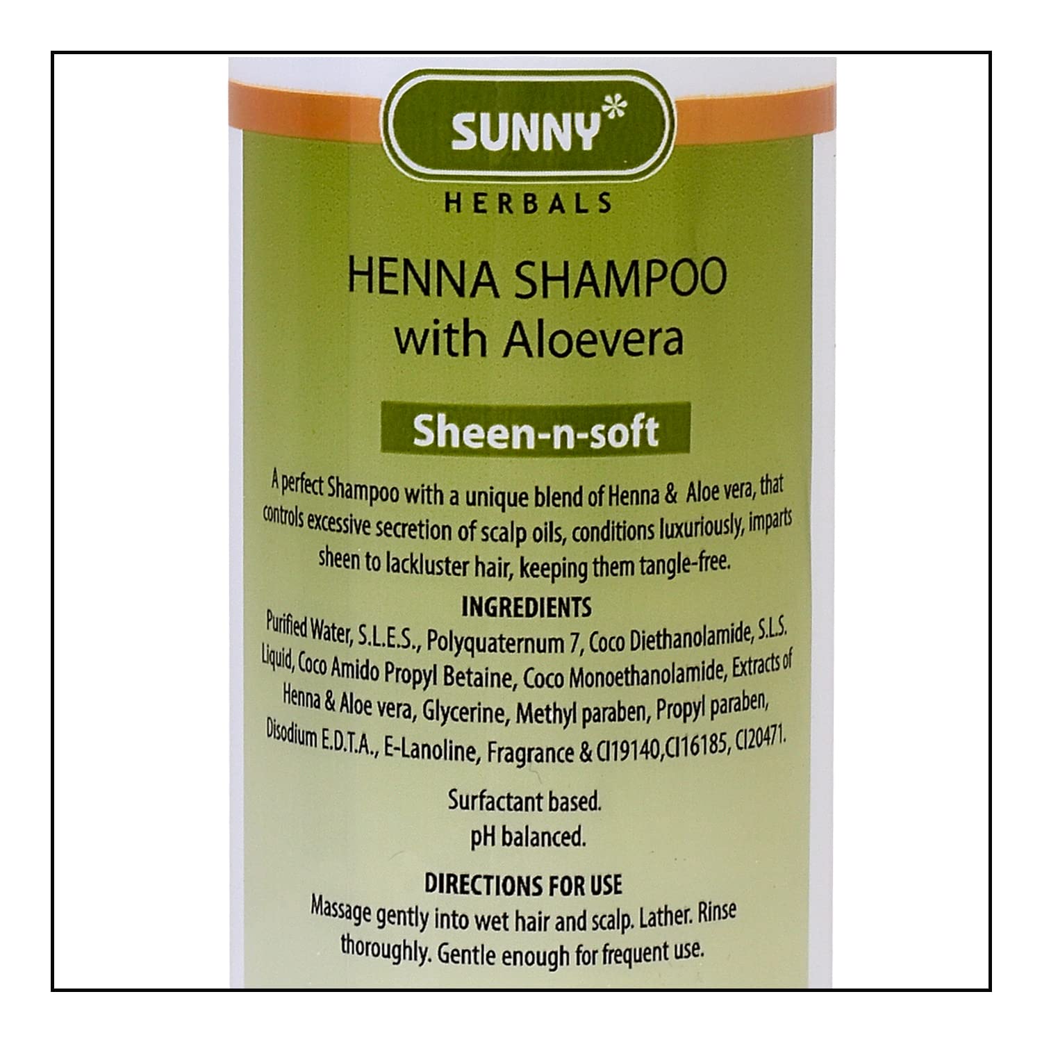Sunny Herbals Henna Shampoo with Aloe Vera - Controls Scalp Oil, Conditions Hair for Softness & Shine | Tangle-Free Formula for Men & Women | 150ml (Pack of 1) | Perfect for Daily Hair Care & Oily Scalp Treatment