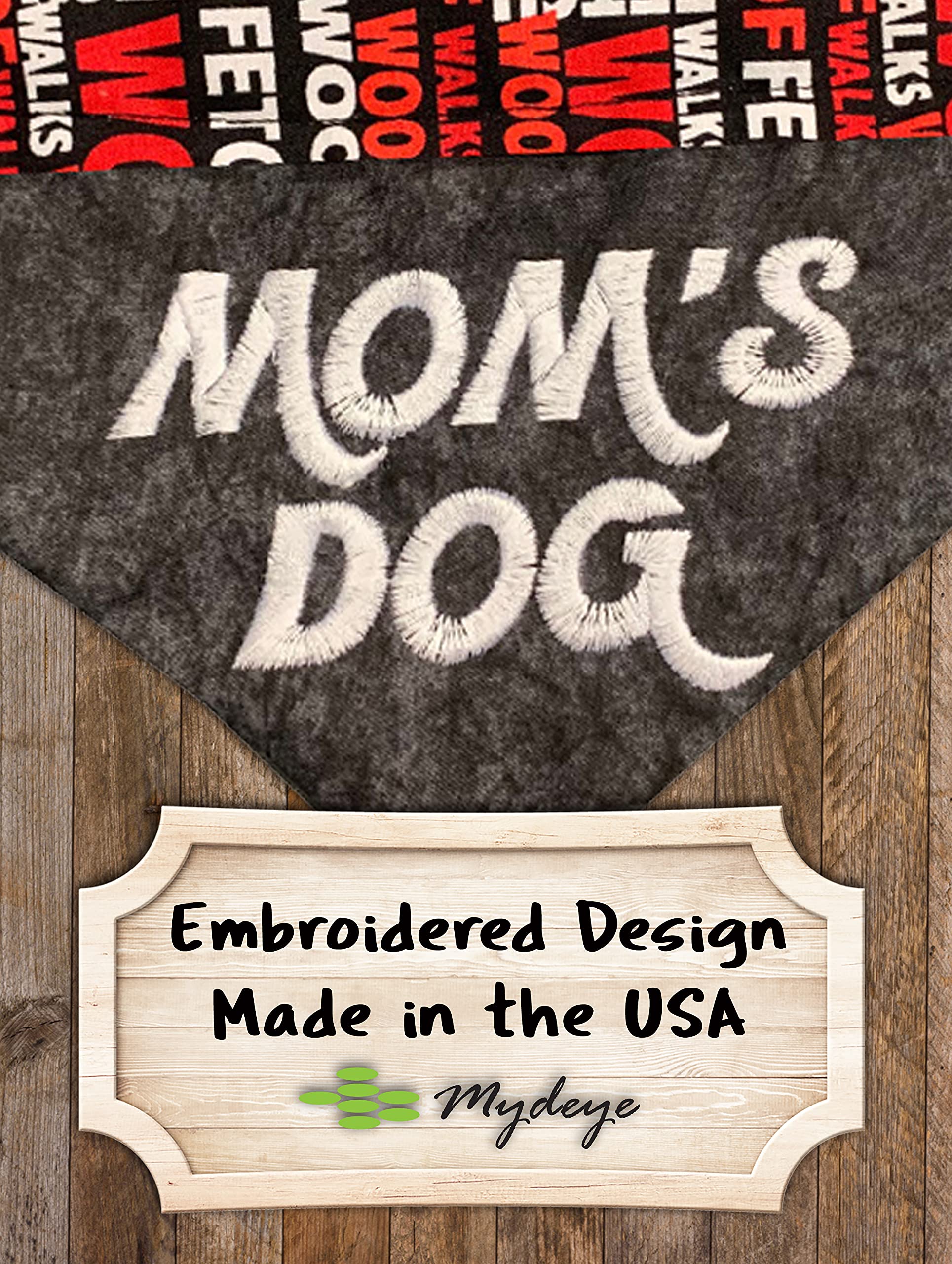 Personalized Embroidered Dog Bandana for All Sizes - Adjustable Over-the-Collar Design for Small Medium Large Dogs - Perfect for Holidays, Birthdays & Daily Walks