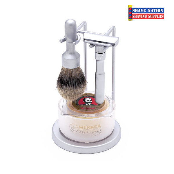 Merkur Futur Adjustable Safety Razor Set - 4 Piece Chrome Plated Shaving Kit for Men with Travel Case | Perfect for Wet Shaving, Grooming Gifts & Barber Shop Use
