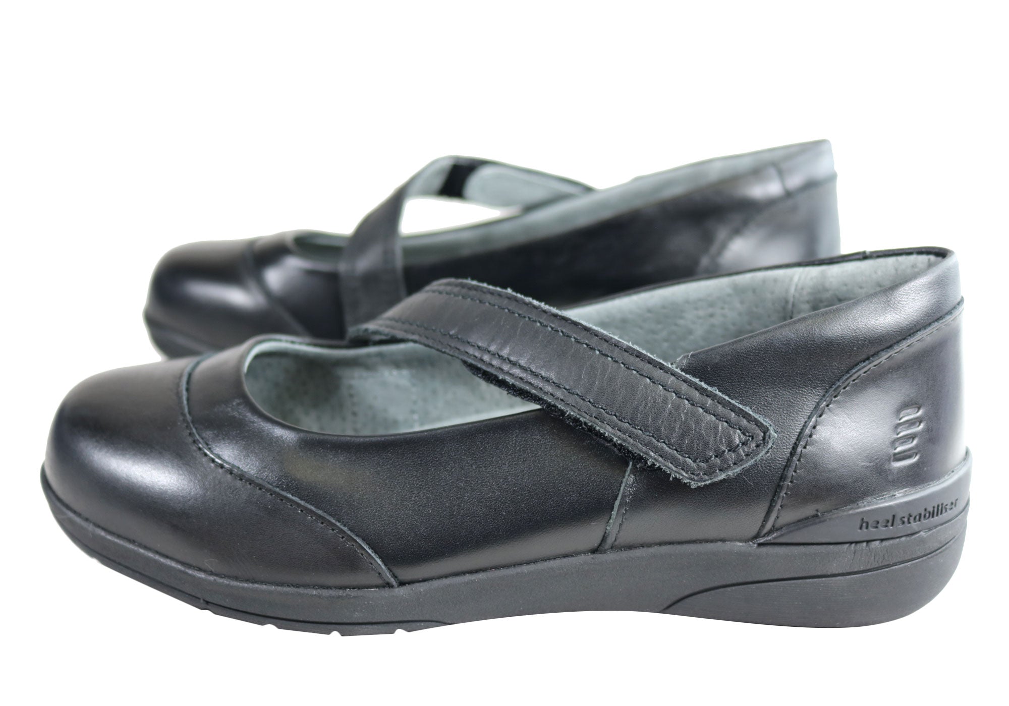 Homyped OSHA Approved Women's Leather Comfortable Extra Wide Fit Shoes - Slip Resistant & Supportive for Work, Nursing, and Long Hours on Feet